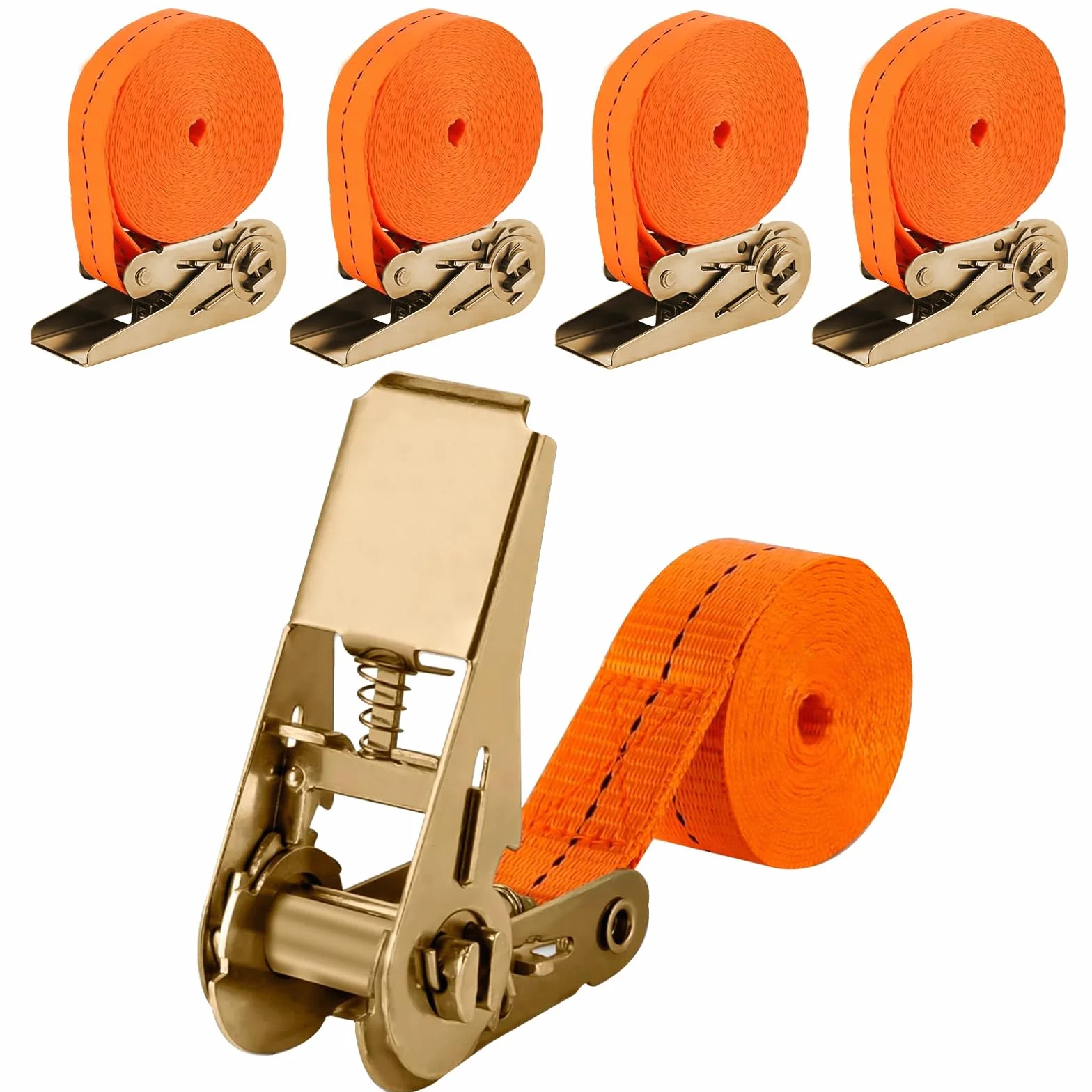 Cinchas de Amarre Tensor de Carraca 800kg Ajustable 6M Correas con Trinquete