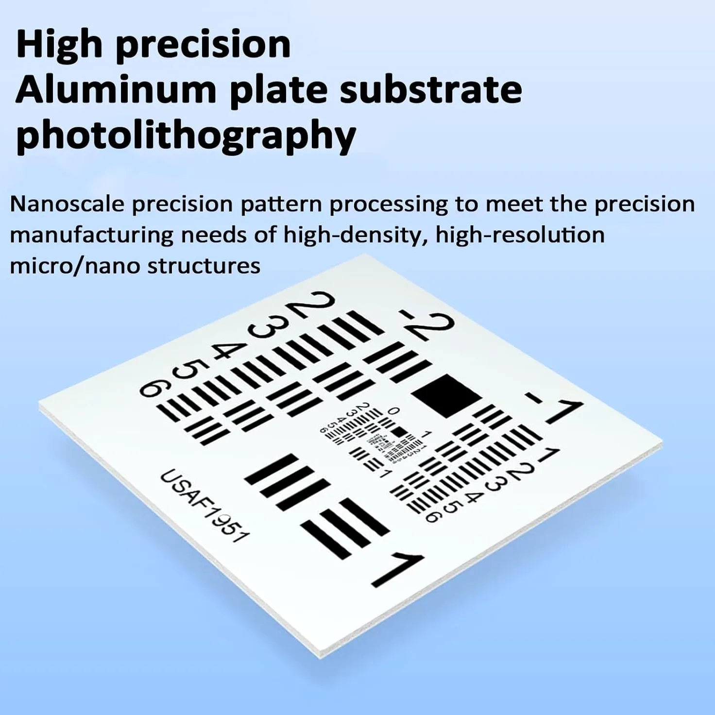 Tabla de prueba de resolución de microscopio óptico para calibración científica e industrial