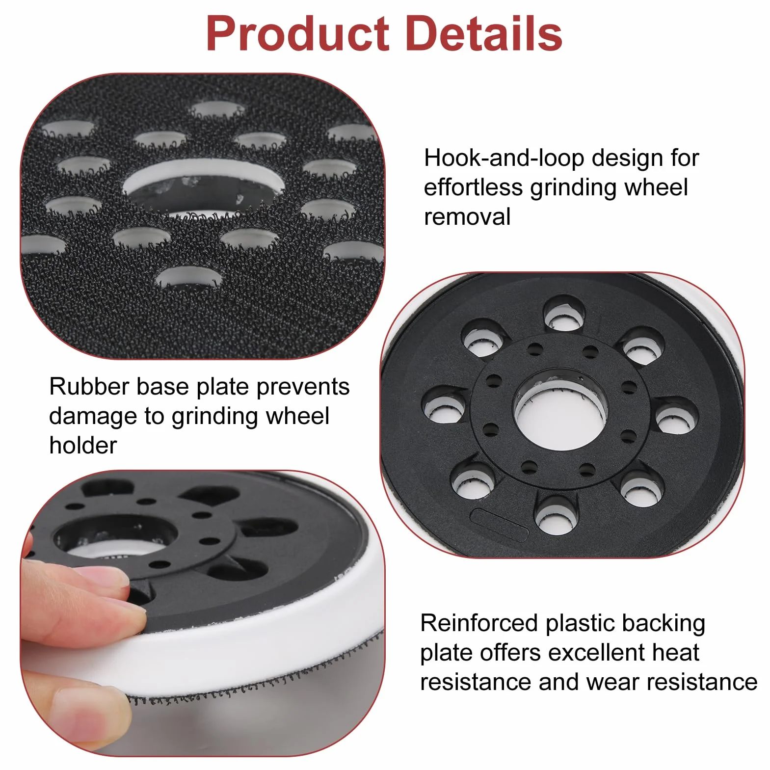 Plato de Lija 125 mm para Bosch GEX 125-1 AE, Disco de Lijado Profesional de 8 Agujeros Accesorio para Pulido y Lijado
