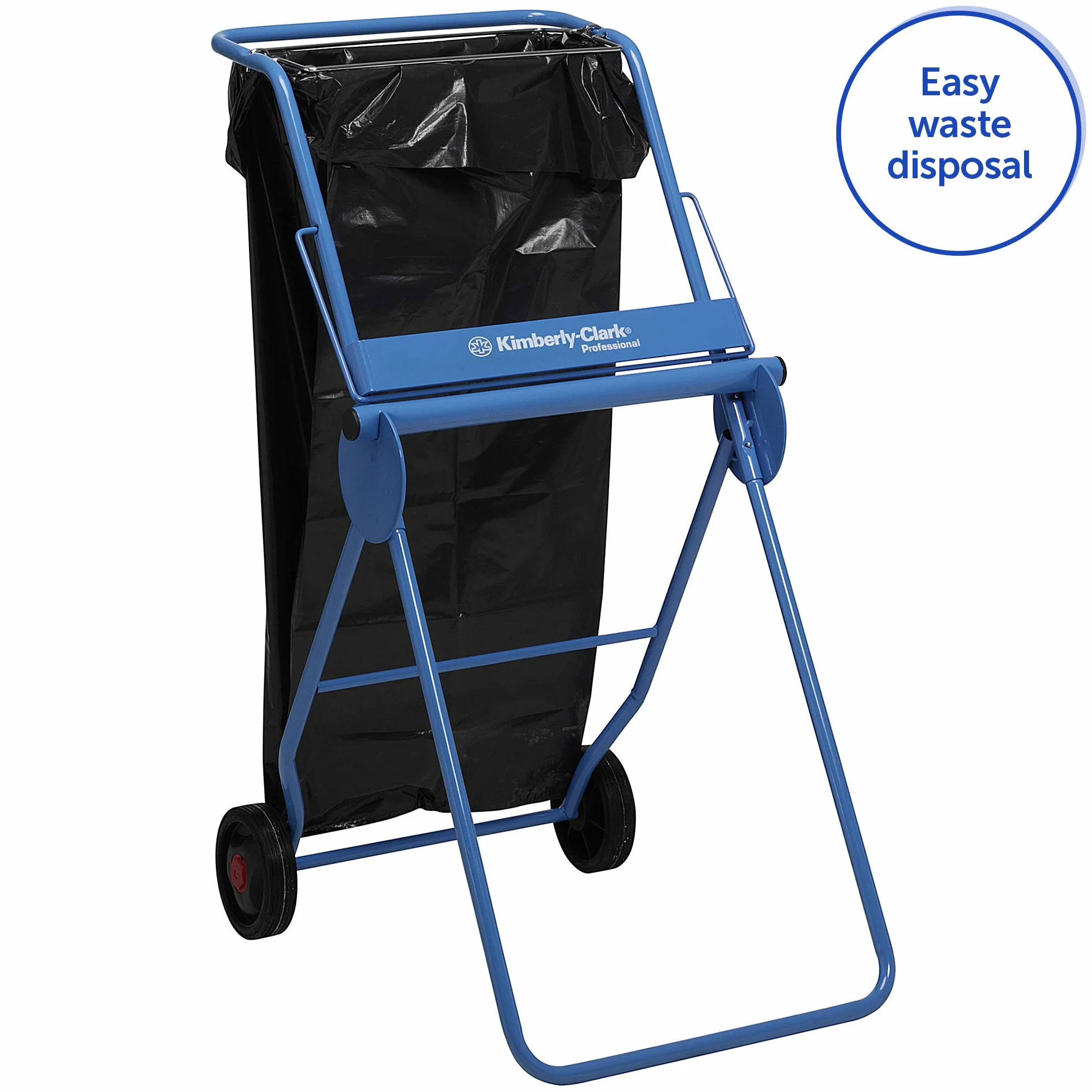Kimberly-Clark Professional Dispensador de Paños Móvil para Rollos Grandes, 6155, Azul, 78,8 x 56,4 x 15,8 cm