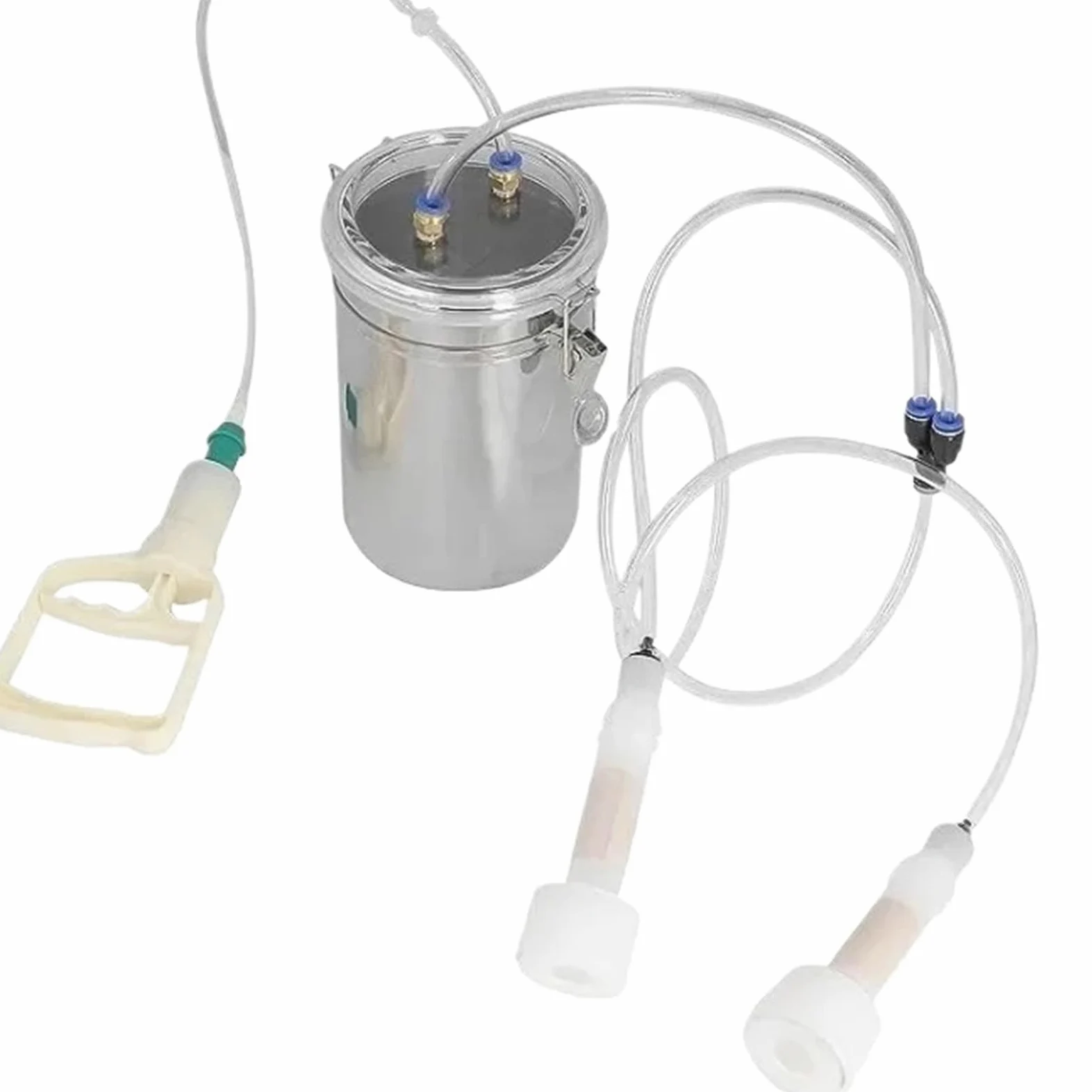 Ordeñadora Manual Ordeñadora manual pequeña for ovejas con succión de leche, fácil usar, acero inoxidable, 2 l