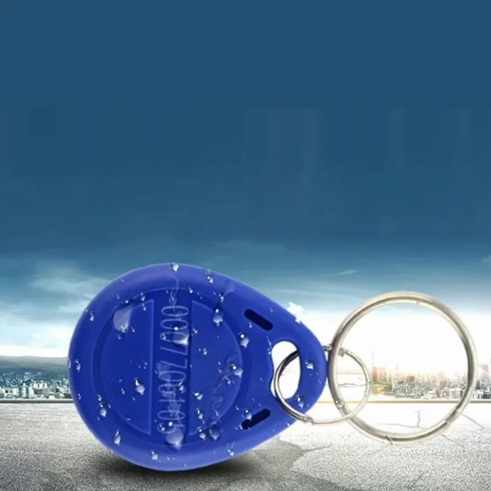 Llavero RFID 125KHz TK4100 EM4100 Azul 10 Piezas para Control de Acceso