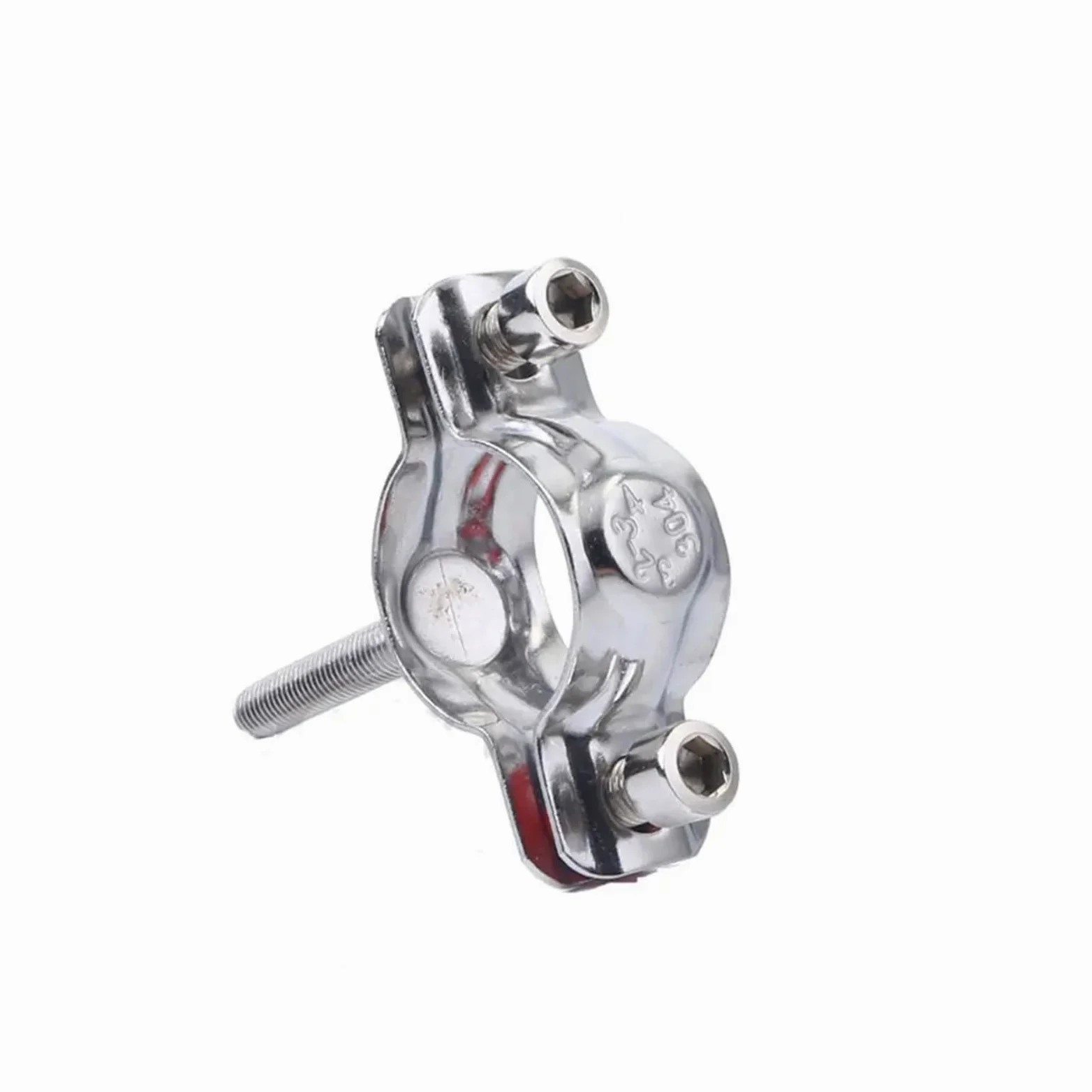 Abrazadera de soporte tubo ajustable, abrazadera suspensión acero inoxidable 304 con varilla tornillo M8 45mm, ajuste OD 15-219mm(Fit 169mm OD Tube)