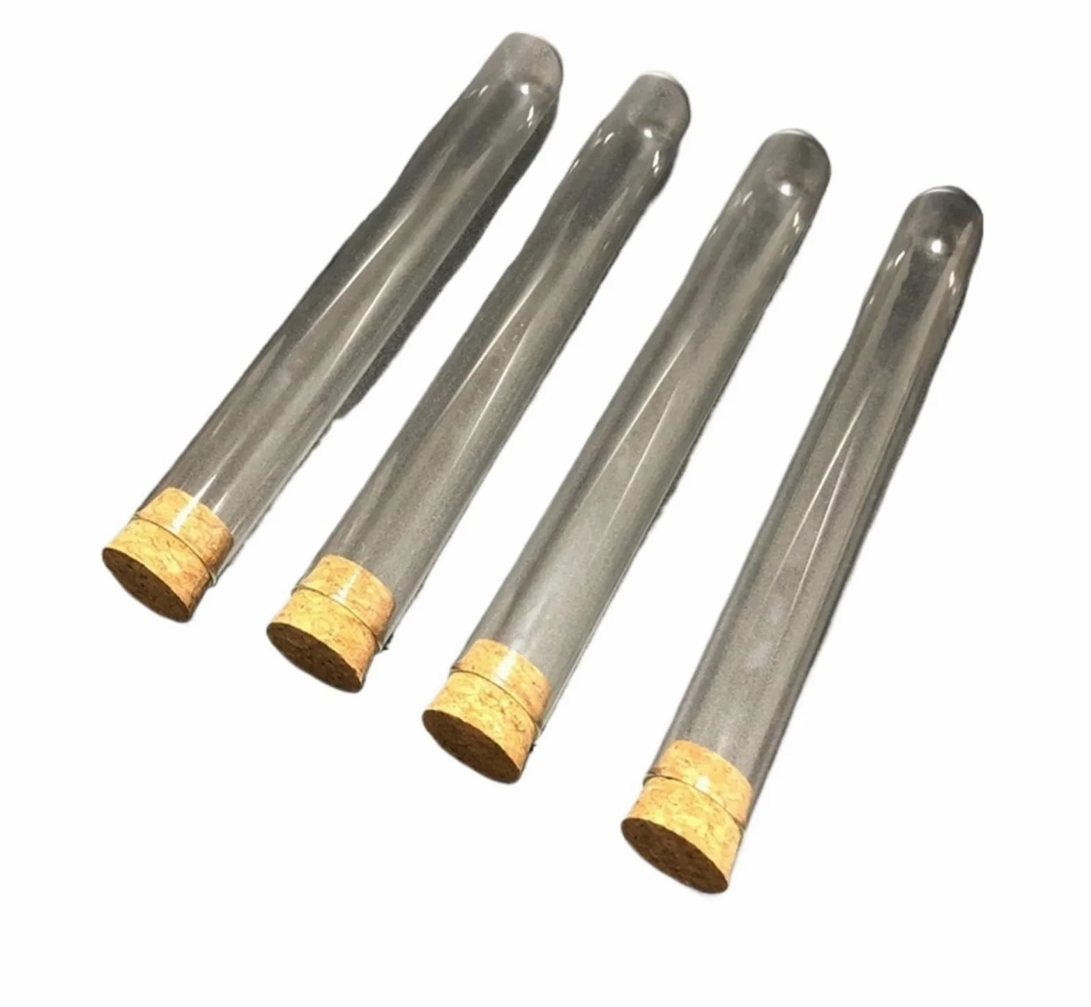 100 unids/pack 12x75mm tubo de ensayo de vidrio de fondo redondo de laboratorio con tapón de corcho cristalería de laboratorio