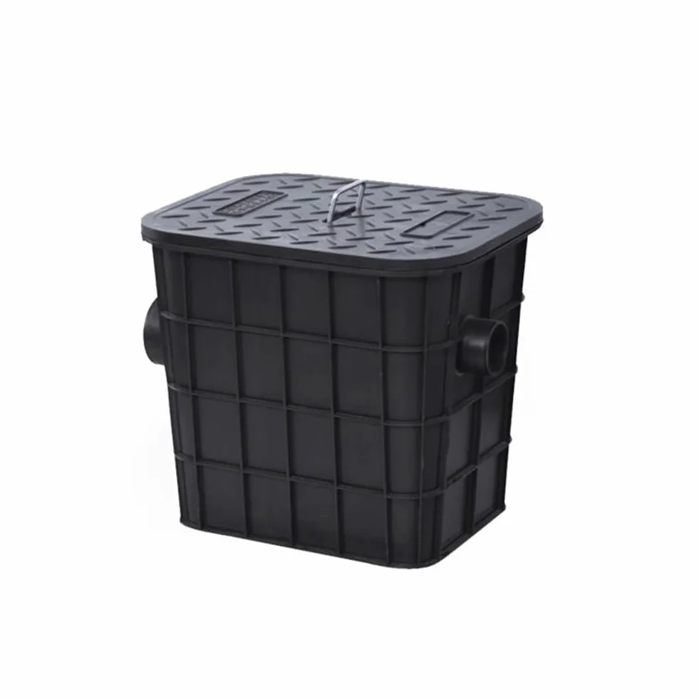 Trampas De Grasa De Polietileno, Separador De Agua Y Aceite Usado, Depósitos Interceptores De Grasa Comerciales Para Cocinas Bajo Fregadero De Restaurantes(40L/33X33X38CM)