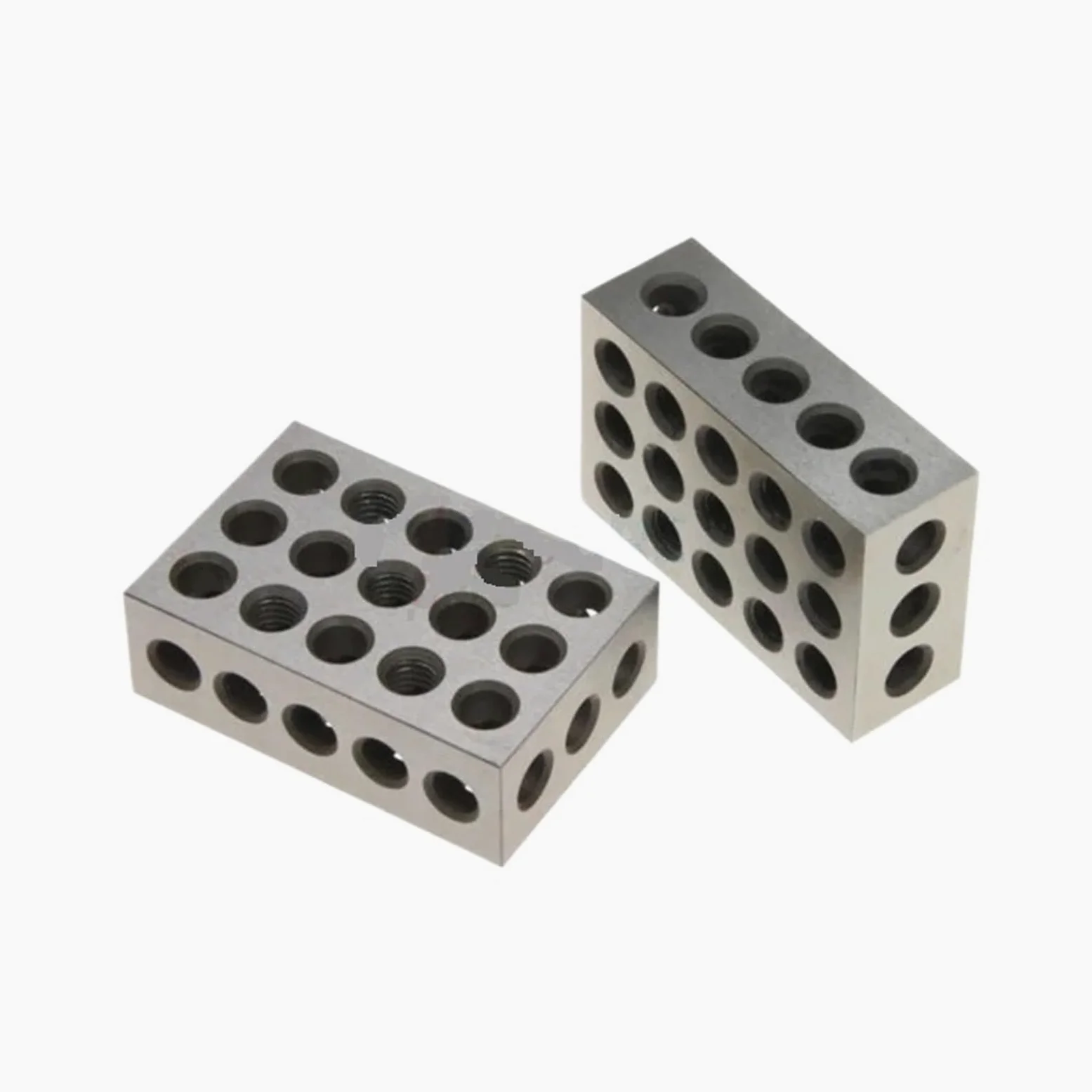 Bloques patrón paralelos Bloques de precisión de 23 agujeros de 25-50-75 mm, 1 par (2 piezas), juego de bloques de sujeción paralelos(1-2-3 inch)