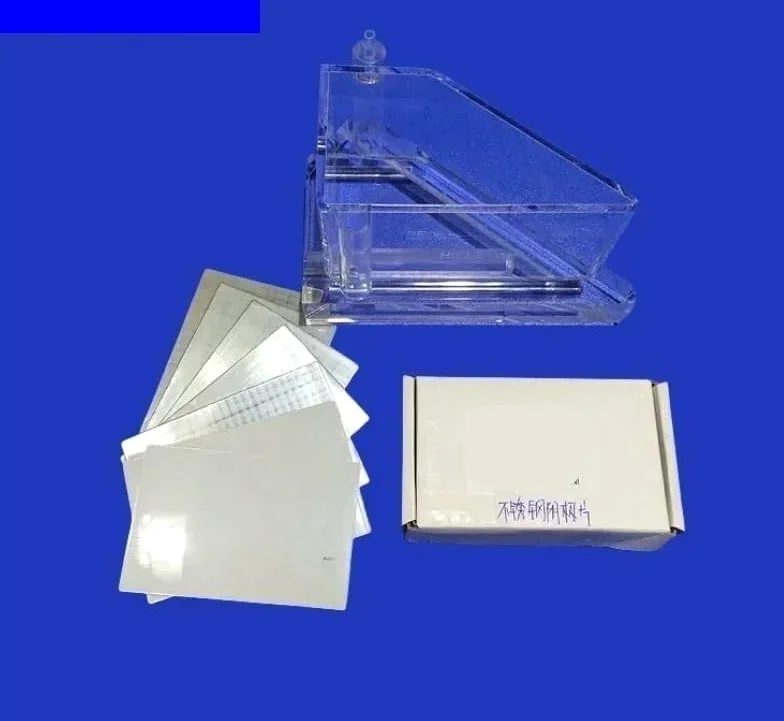 100 placas de cátodo de acero inoxidable de 100 x 65 mm for pruebas de galvanoplastia y análisis de soluciones químicas