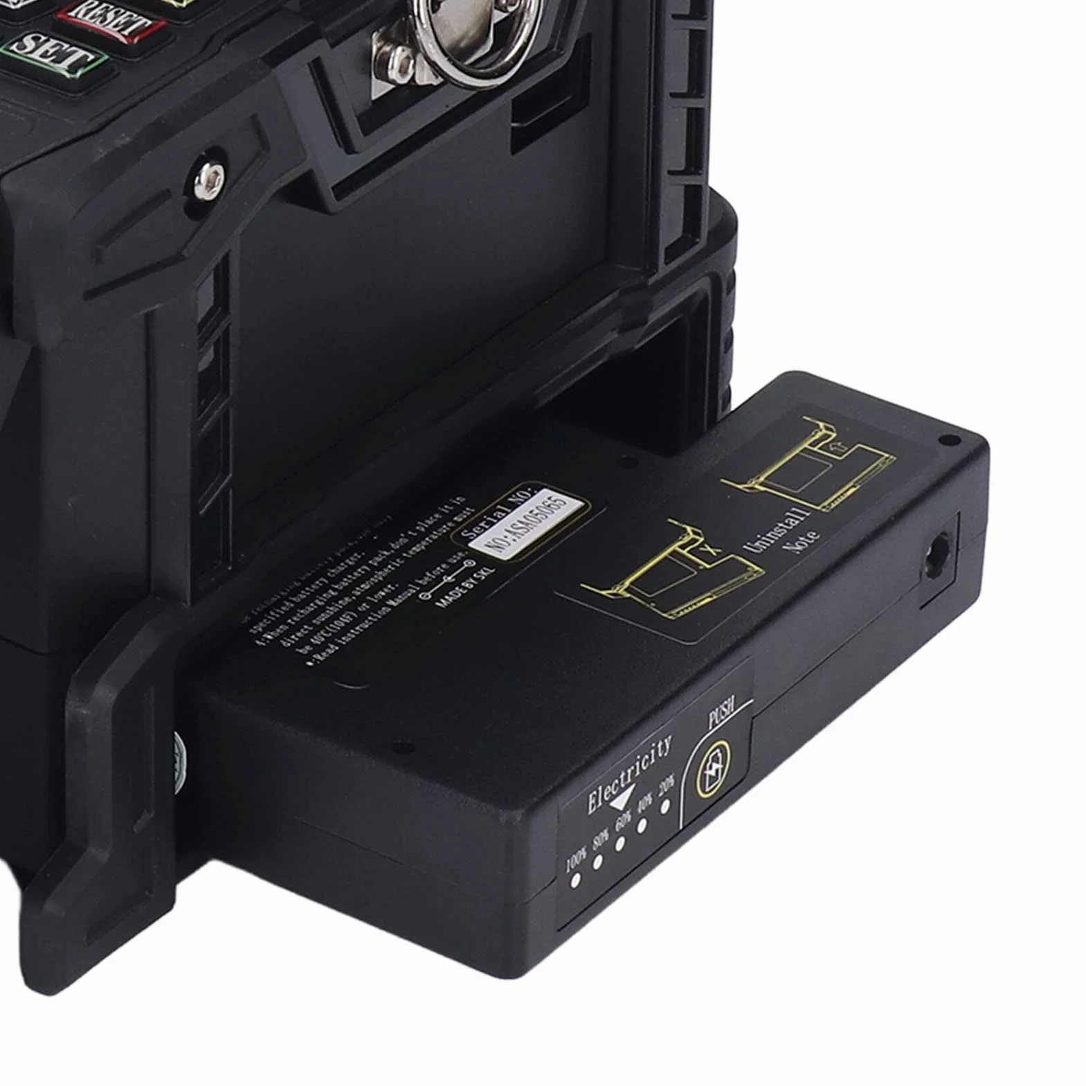 Elprico Empalmador de Fusión de Fibra óptica SKL-80F, Máquina de Empalme de Fibra óptica de Calentamiento Automático con Pantalla LCD de 5 Pulgadas, (Enchufe de la UE)
