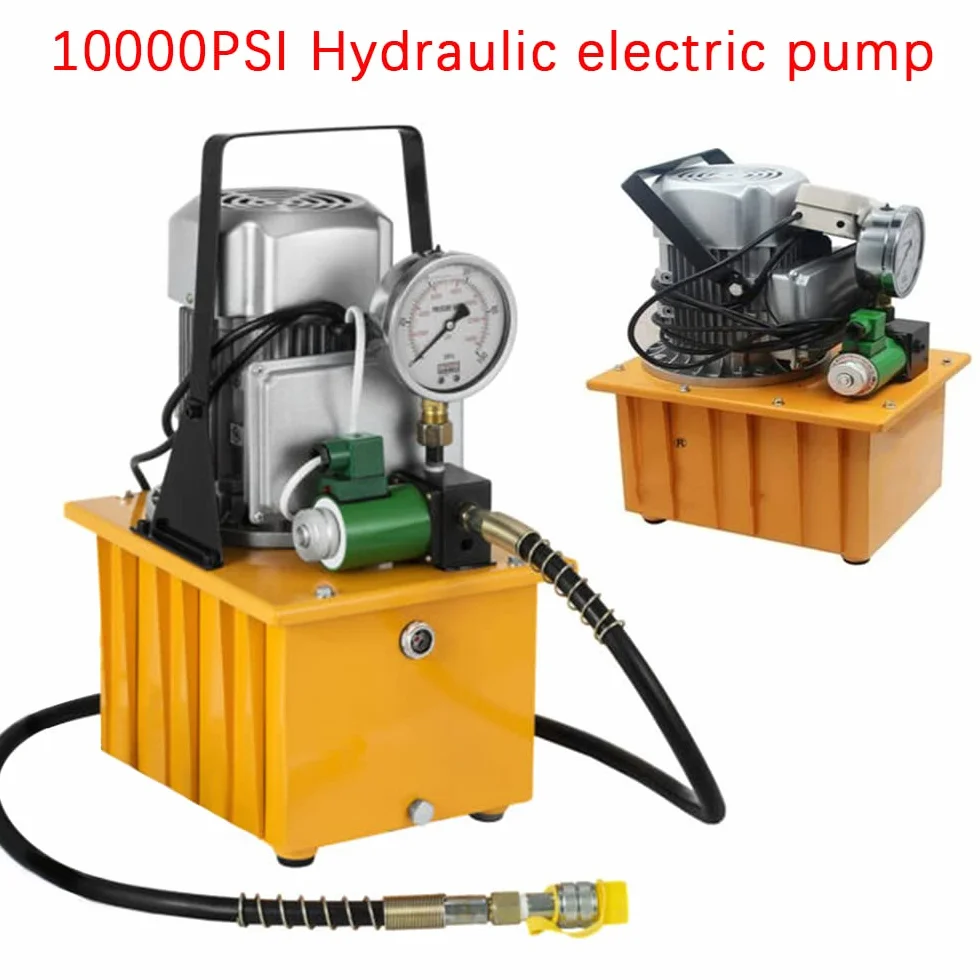 Bomba hidráulica eléctrica de 750 W, control de pedal, 1400 rpm, bomba electrohidráulica de acción única 2-70 Mpa, unidad hidráulica de 1,54 Gal para doblar/enderezar/montar, enchufe de la