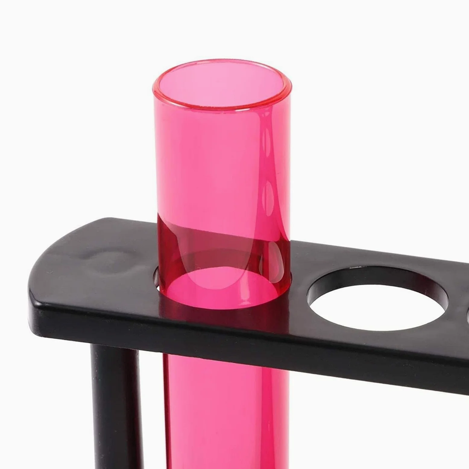 Soporte de Laboratorio Paquete de 4 Tubos ensayo plástico con Soporte for Fiestas, propagación Plantas y for Vasos chupito for Ciencia Gradilla para Tubos