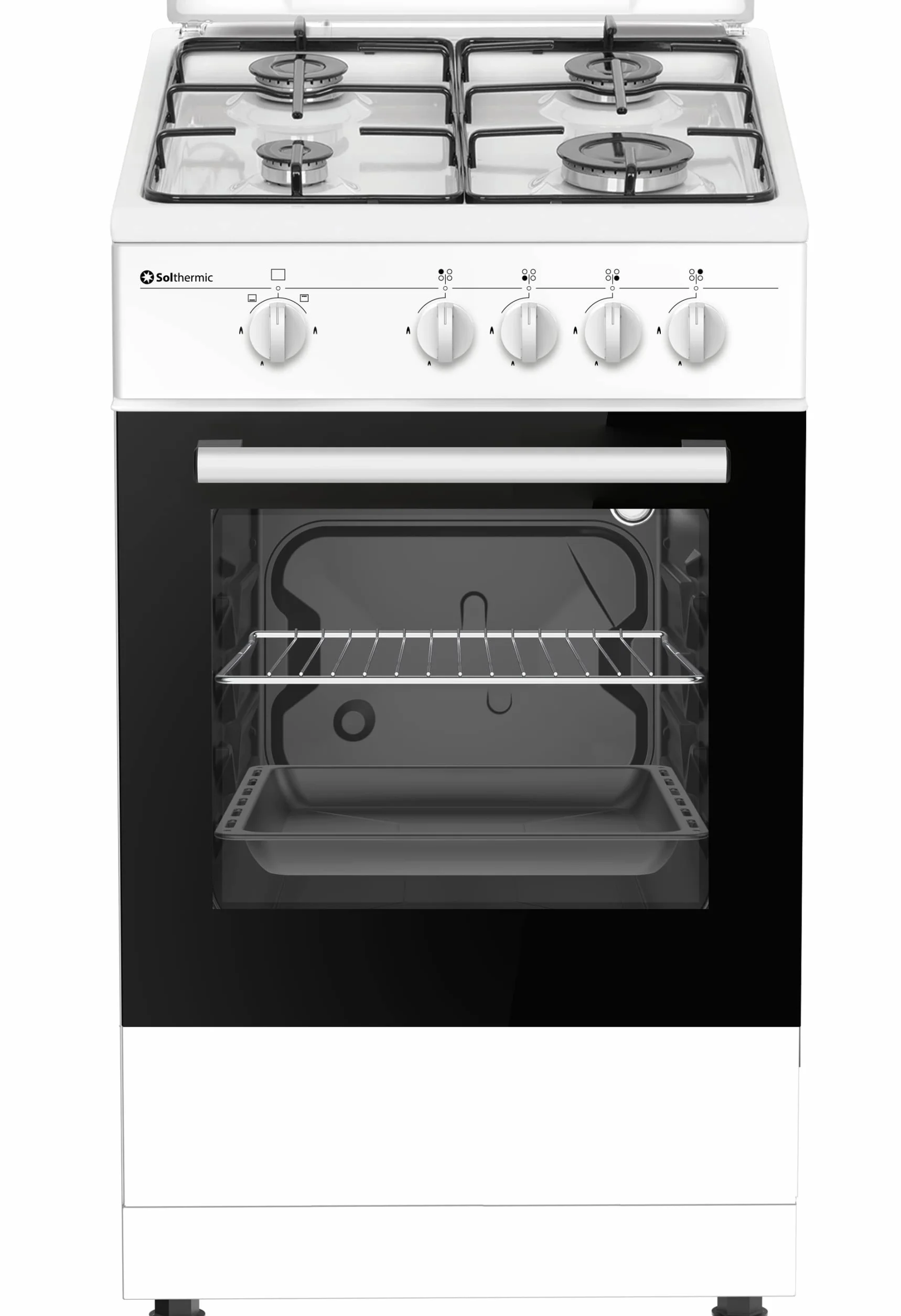 Kuchenka Solthermic GB50X55 Biała 50cm 4 Palniki Gaz Butan