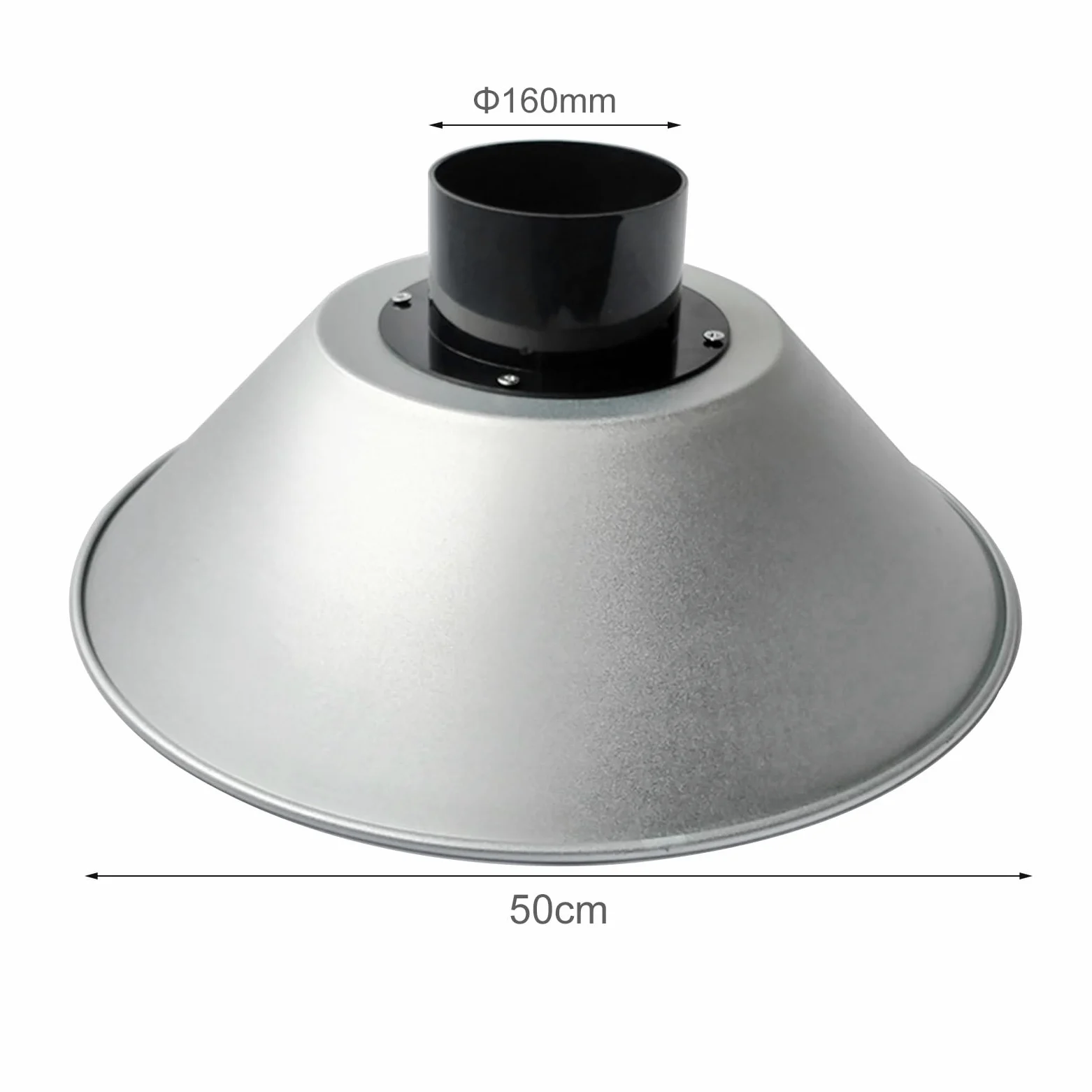 Campana redonda para ahumar, boquilla de aleación de aluminio para una extracción eficaz de humos de soldadura en estaciones de trabajo