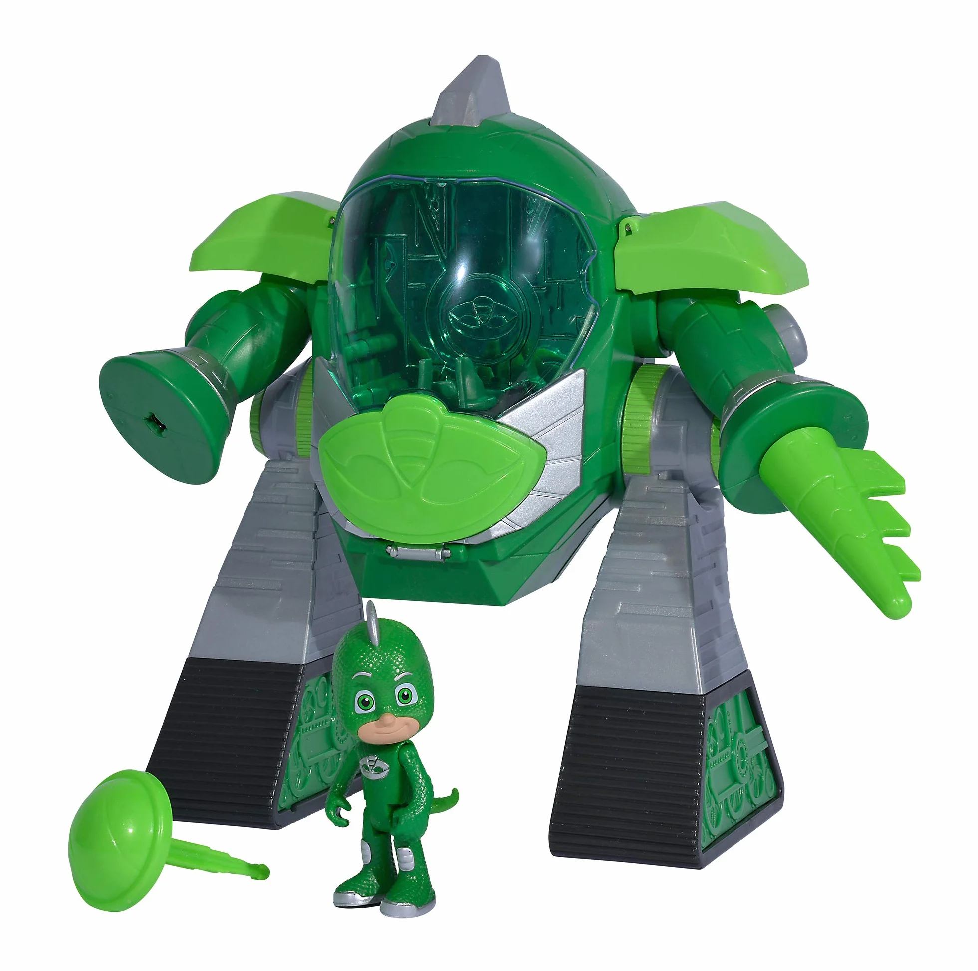 Simba PJ Masks Turbo Robot Gecko 23 cm con luz y cañón