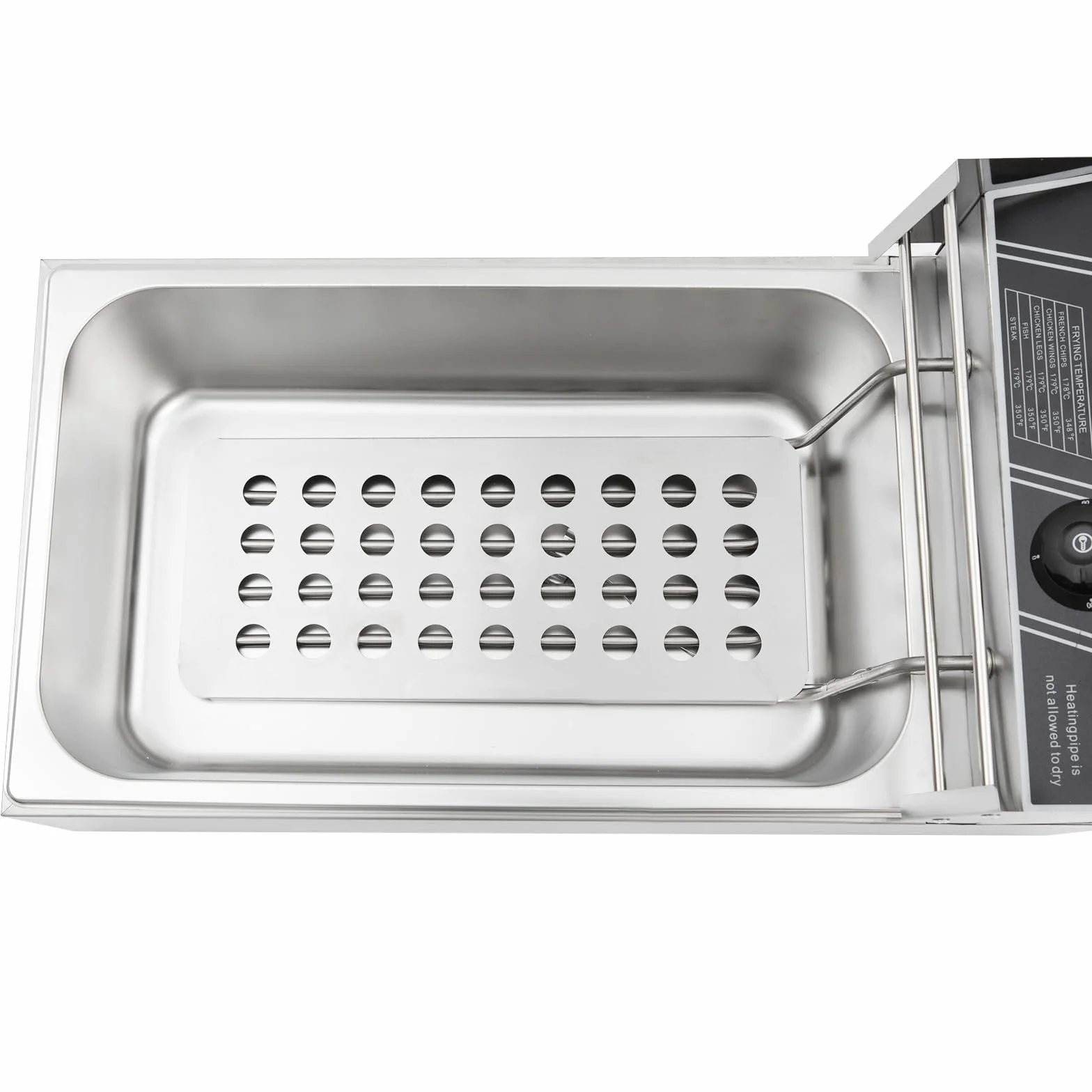 Máquina eléctrica de pasta de 20 L, 2000 W, cocina de pasta con 6 cestas, temperatura ajustable 60 – 200 °C, para restaurantes, puestos de comida y comedores