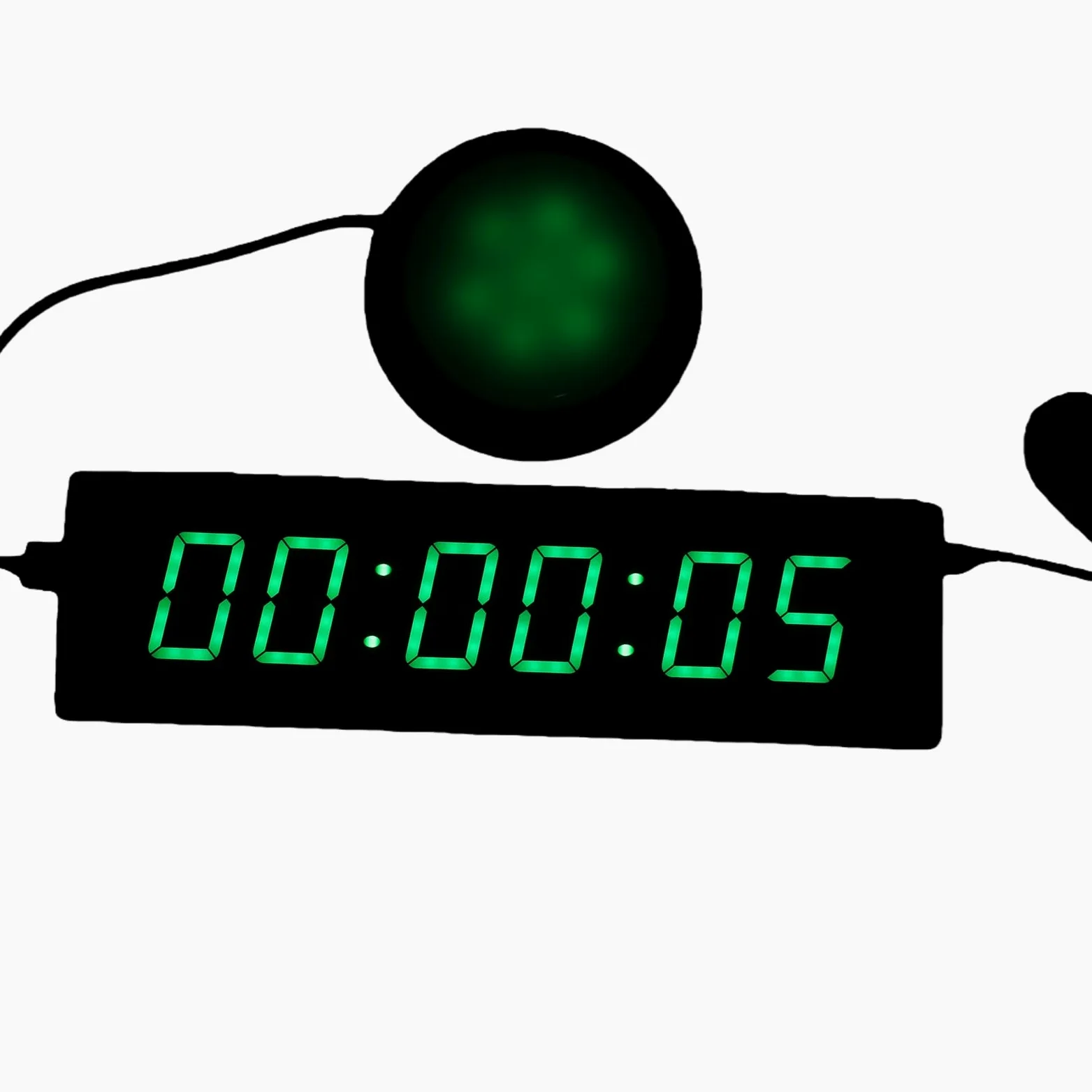 Fafeicy Temporizador de Torneo LED Reloj de Cuenta Regresiva Digital de Aleación de Aluminio Pantalla Verde de 6 Dígitos Control Remoto Recargable de 4000 MAh para Gimnasio Reuniones de