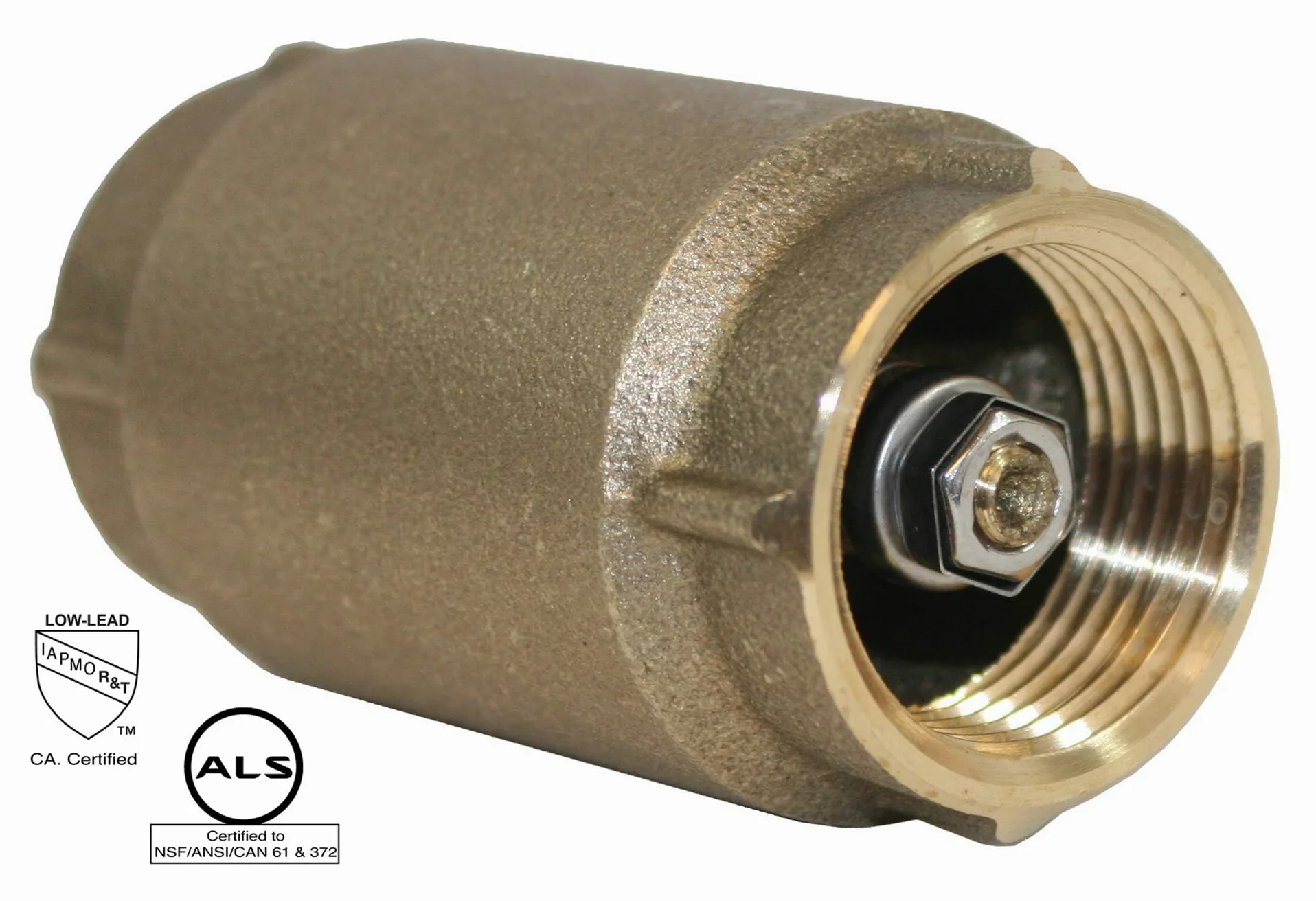Merrill MFG CVNL100 - Válvula de retención de latón sin plomo de 1 pulgada, serie 700, 1 pulgada