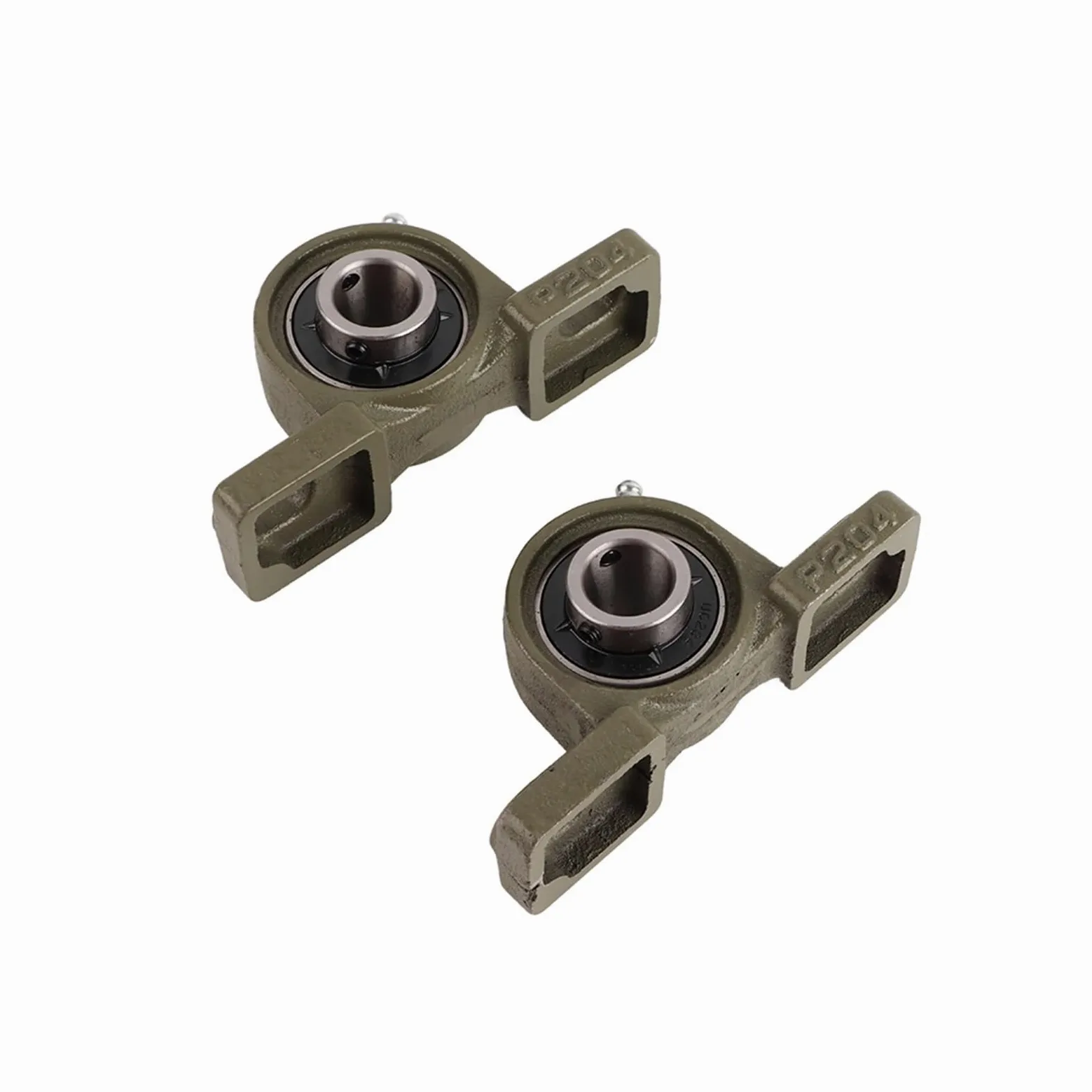 Rodamientos pequeños, 2 piezas, 12-80 mm de diámetro, rodamiento de bolas de dos pernos, carcasa de bloque de almohada, rodamiento de autoalineación, soporte de eje, rodillo esférico(UCP205 25 mm)