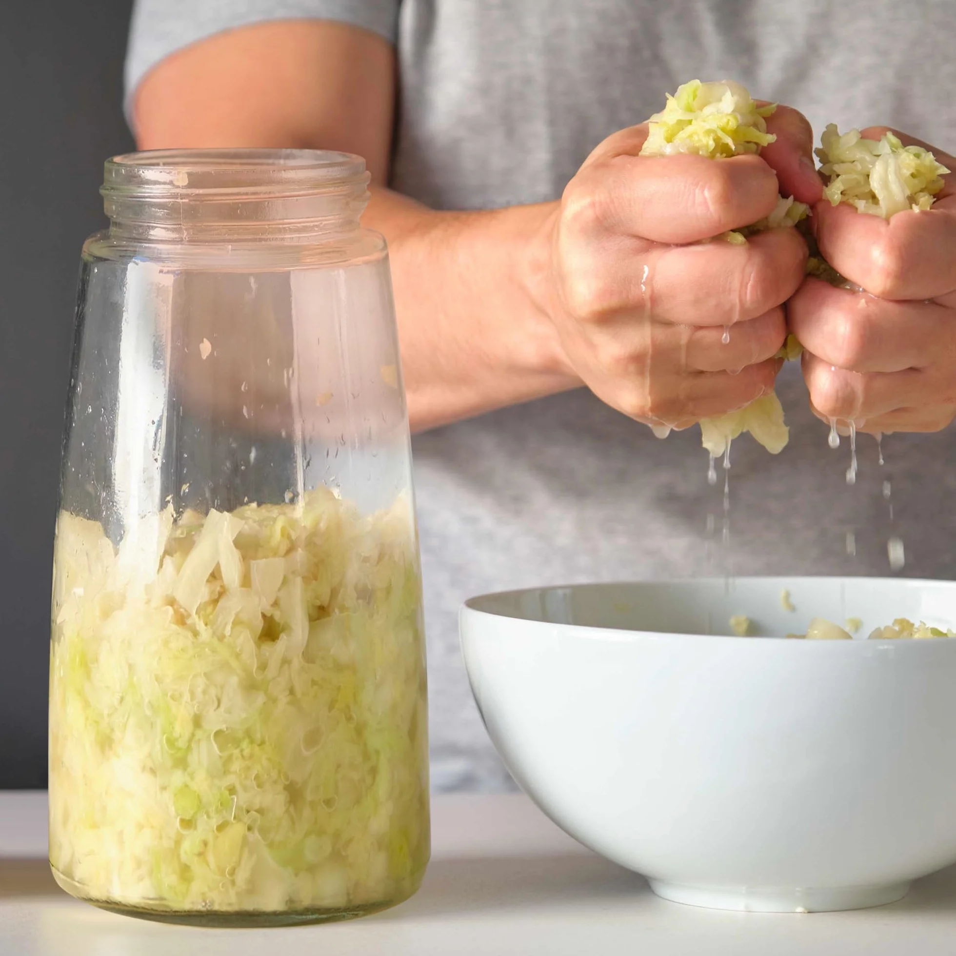 HEFTMAN Fermentacion Frascos de Vidrio con Tapa 2,2 Litros para Kéfir Kimchi Masa Madre (2 Unidades)
