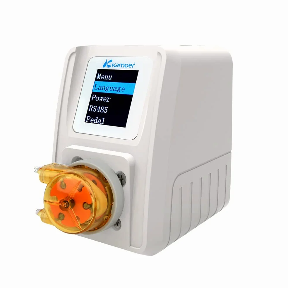 Kamoer M1-STP Bomba peristáltica inteligente 24V motor paso a paso ajustable 0-88ml/min