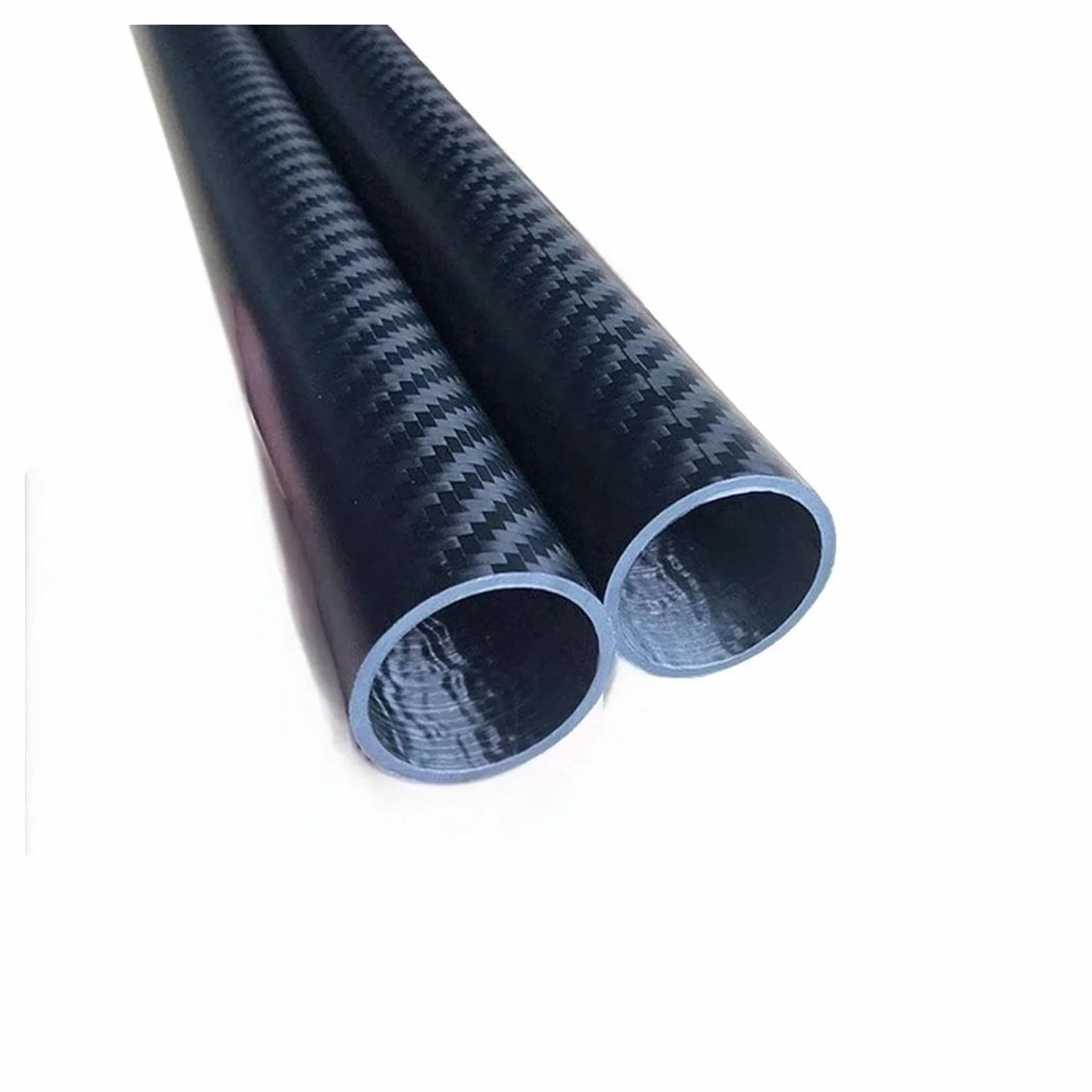 Tubo de sarga de fibra de carbono 3k puro de 20-57 mm de diámetro interior, mate/brillante, for soporte de tienda de campaña (1 unidad)(Black,60x57x1000mm)