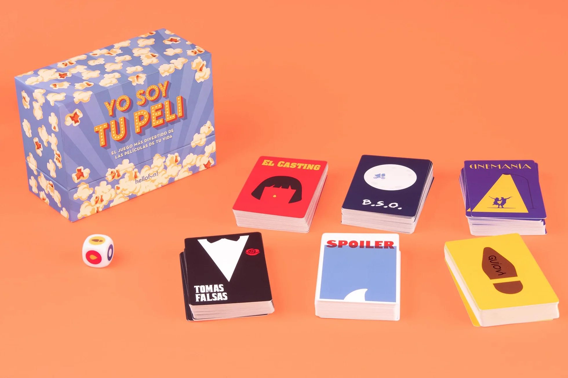 Hellofun! Juegos de Mesa Adultos YO Soy TU PELI | Juego de Cartas Películas | Actúa, tararea y adivina películas | 4 jugadores | 30 min