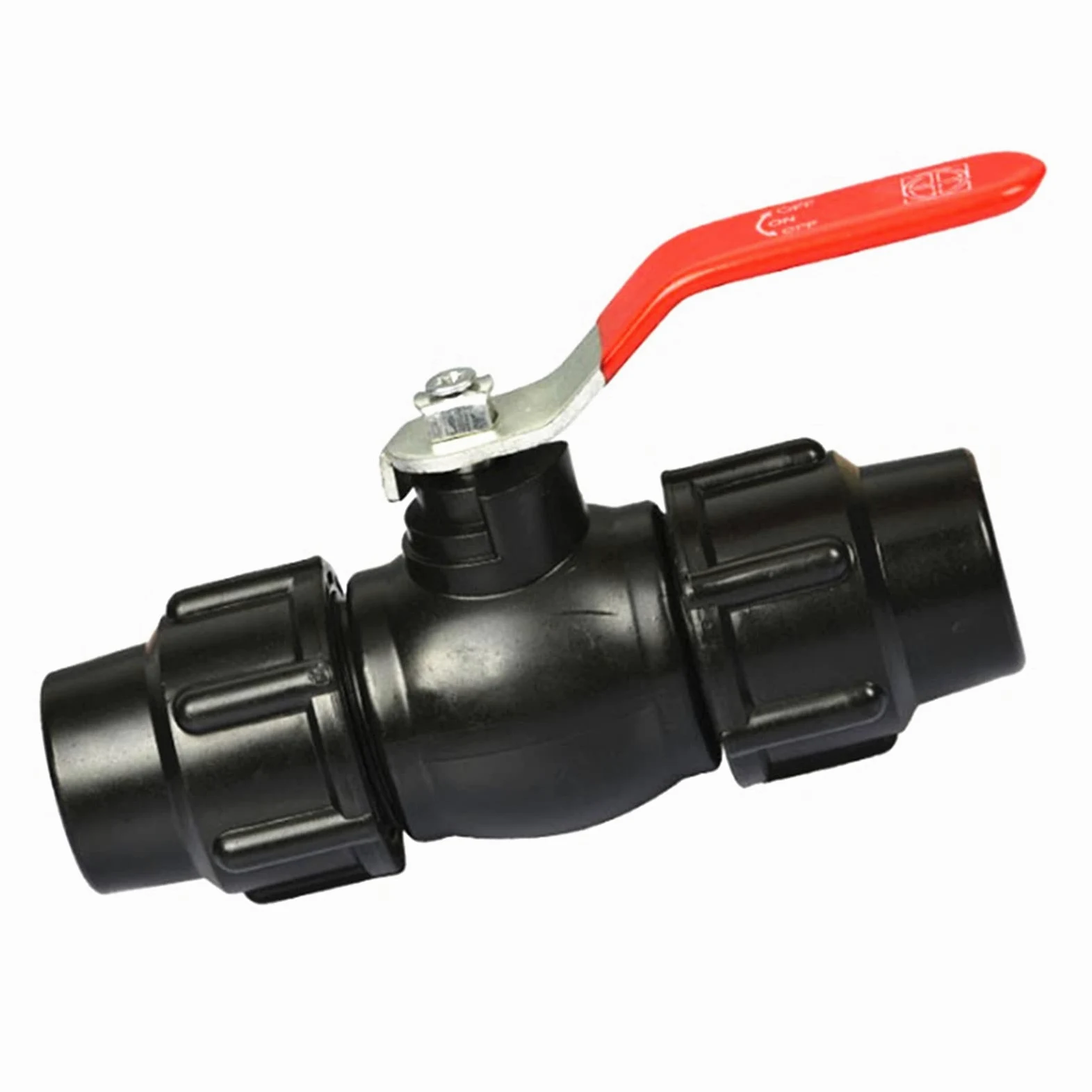 Juntas y conexiones de fontanería de acero inoxida 20/25/32/40/50/ 63mm Plastic Water Pipe Steel handle Quick(Black,25mm)