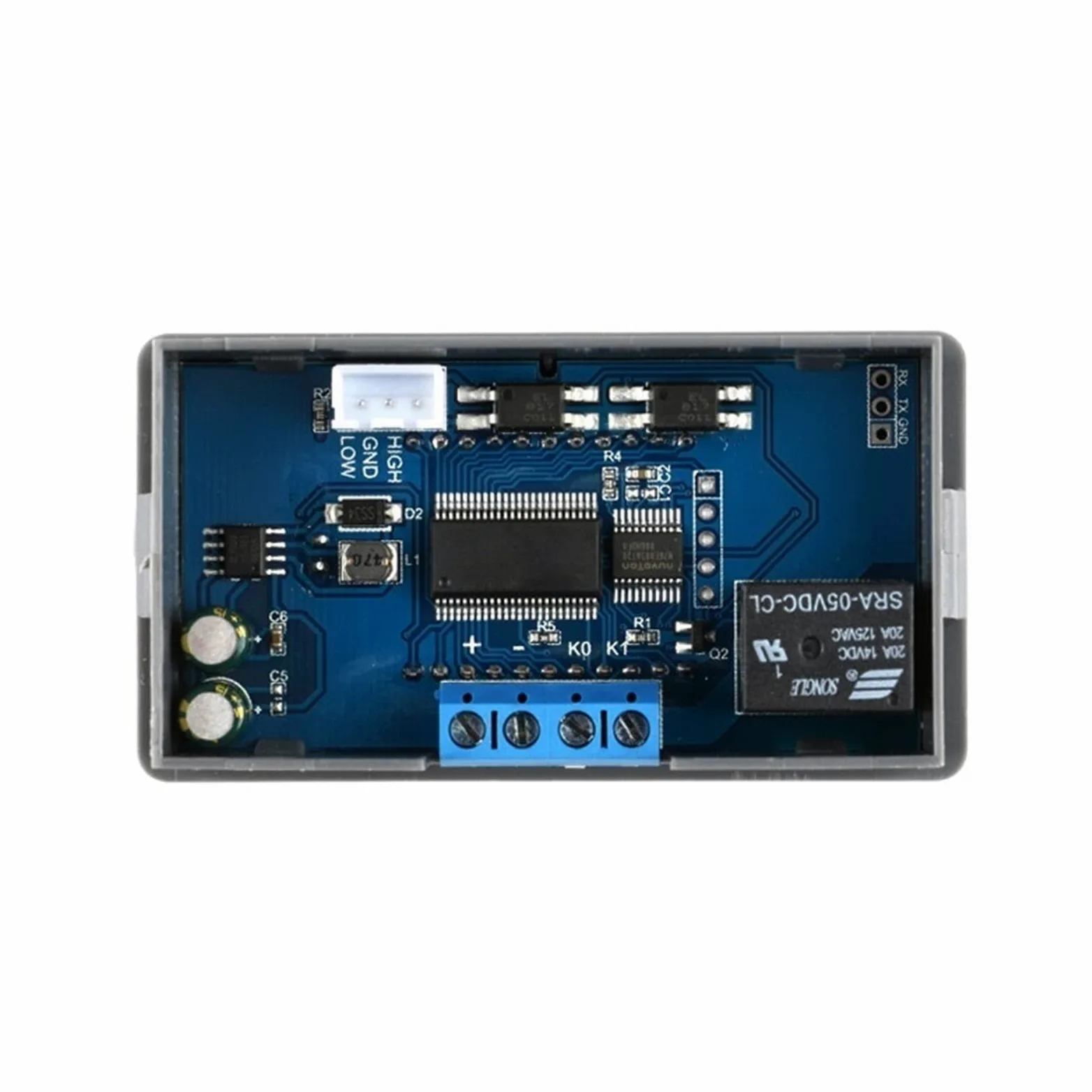 Módulo de relé de retardo de Tiempo Digital LED DC12V, Interruptor de Control de relé Temporizador programable, Ciclo de Disparo de sincronización con Funda for Interior