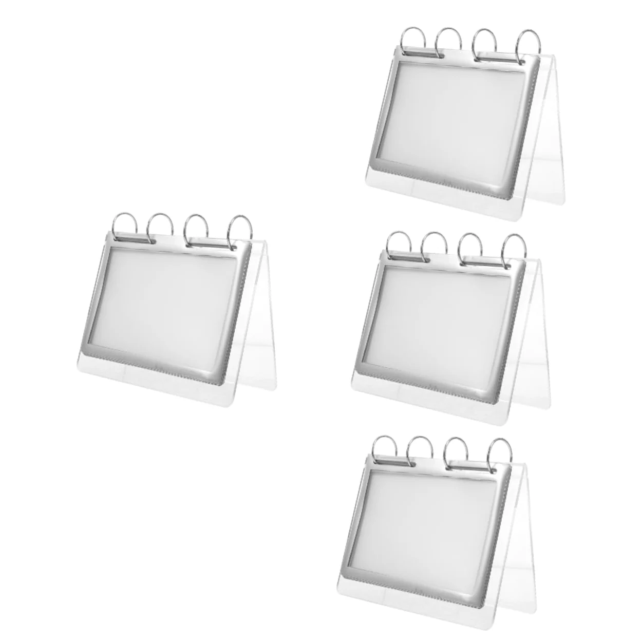 SEWACC 4piezas Soporte De Exhibición De Menú Transparente Base Estable Para Restaurantes y Eventos Portacarteles Para Menús Recepciones y Ferias Comerciales