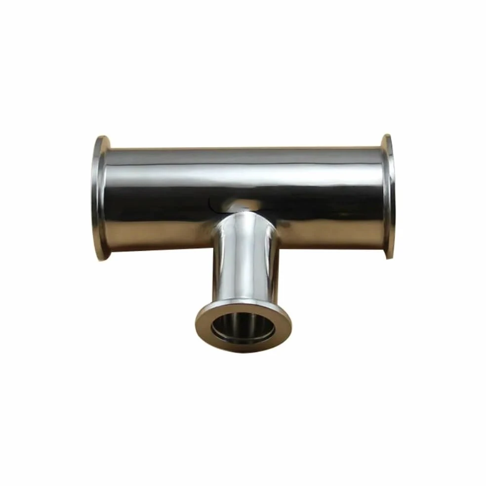 Adaptador en T de 3 vías con Brida y Reductor de Triple Abrazadera KF50-KF40, Bridas de vacío, conexión de Tubo, reducción Lateral en T, SS304
