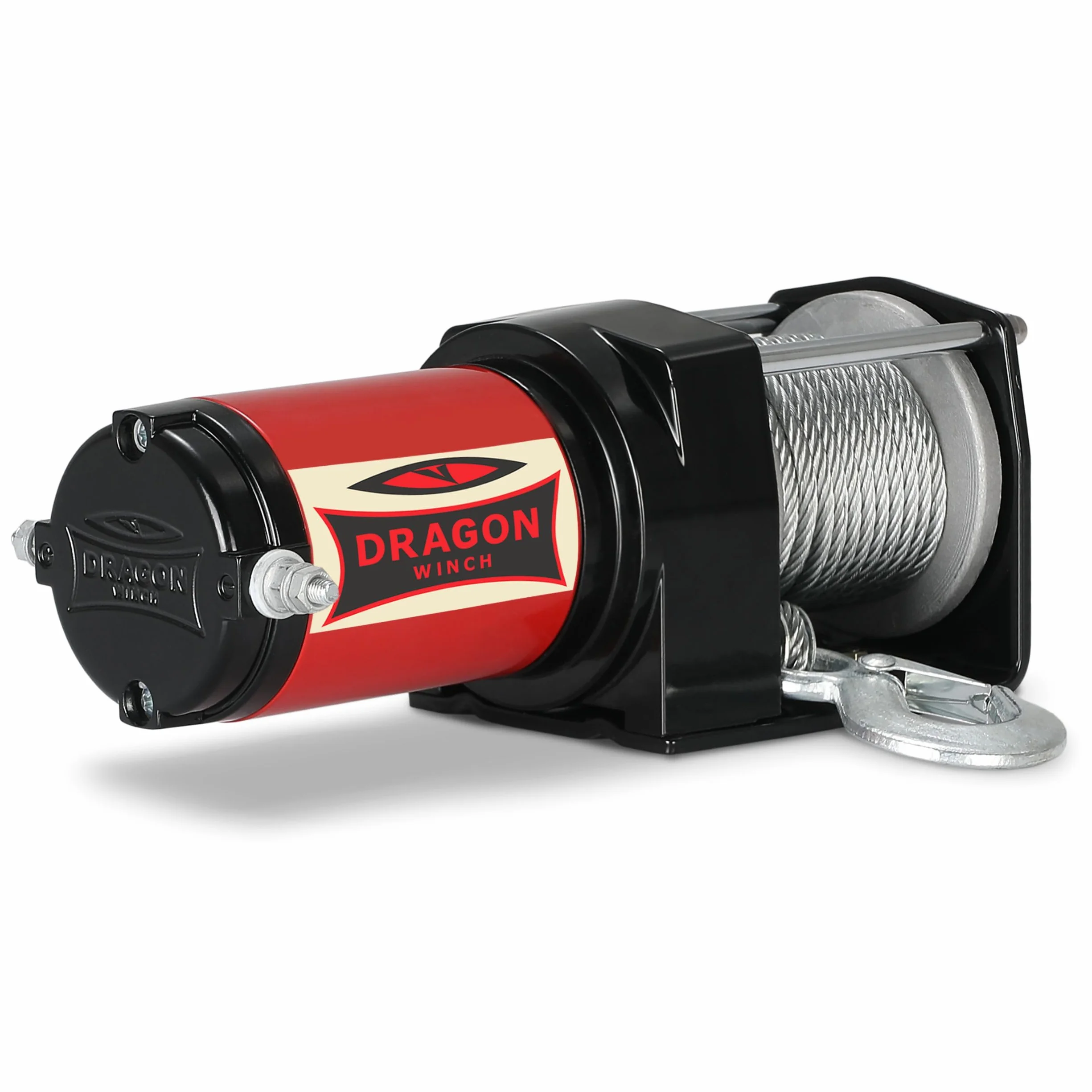 Dragon Winch Cabrestante eléctrico 12V 3000 lbs / 1360 kg, serie Maverick con Cuerda de acero 10m para arados, quads, ATV, UTV | incluido control remoto inalámbrico + accesorios para Cabestrante