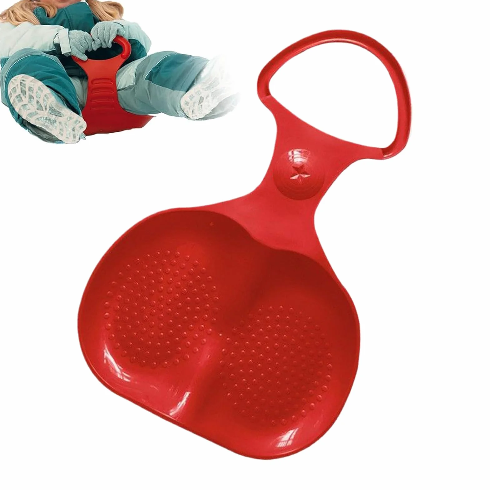 Trineo de nieve Bob con asa para familias, niños y adultos