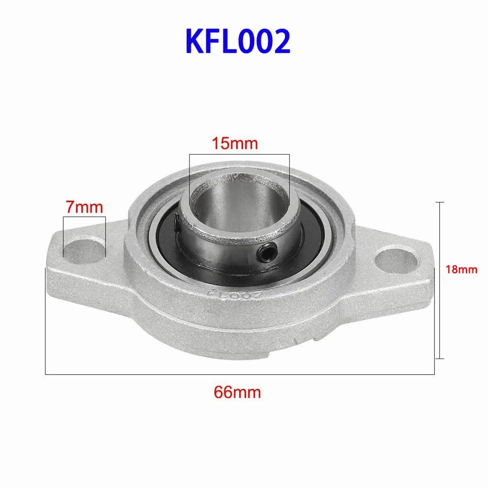 Rodamiento con soporte integrado 4/10 Uds. Bloque de almohada de 8mm-25mm rodamiento rómbico inserto de aleación de Zinc eje lineal(KFL002 15MM,10Pcs)