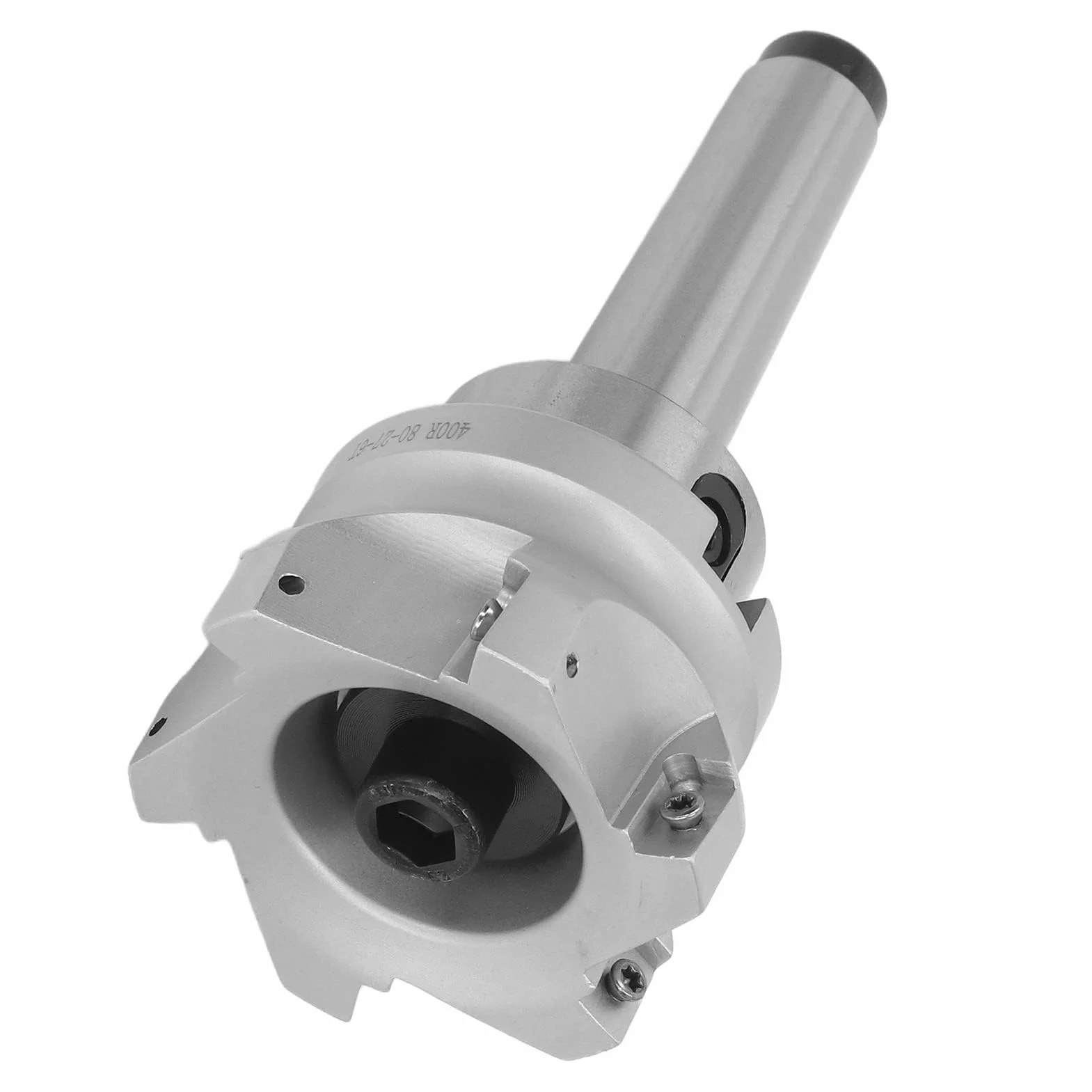 Juego de Portaherramientas de Fresado Frontal MT3 FMB27 con Cortador BAP 400R 80 27 6T e Insertos APMT1604 Material 40CR para Fresadoras CNC