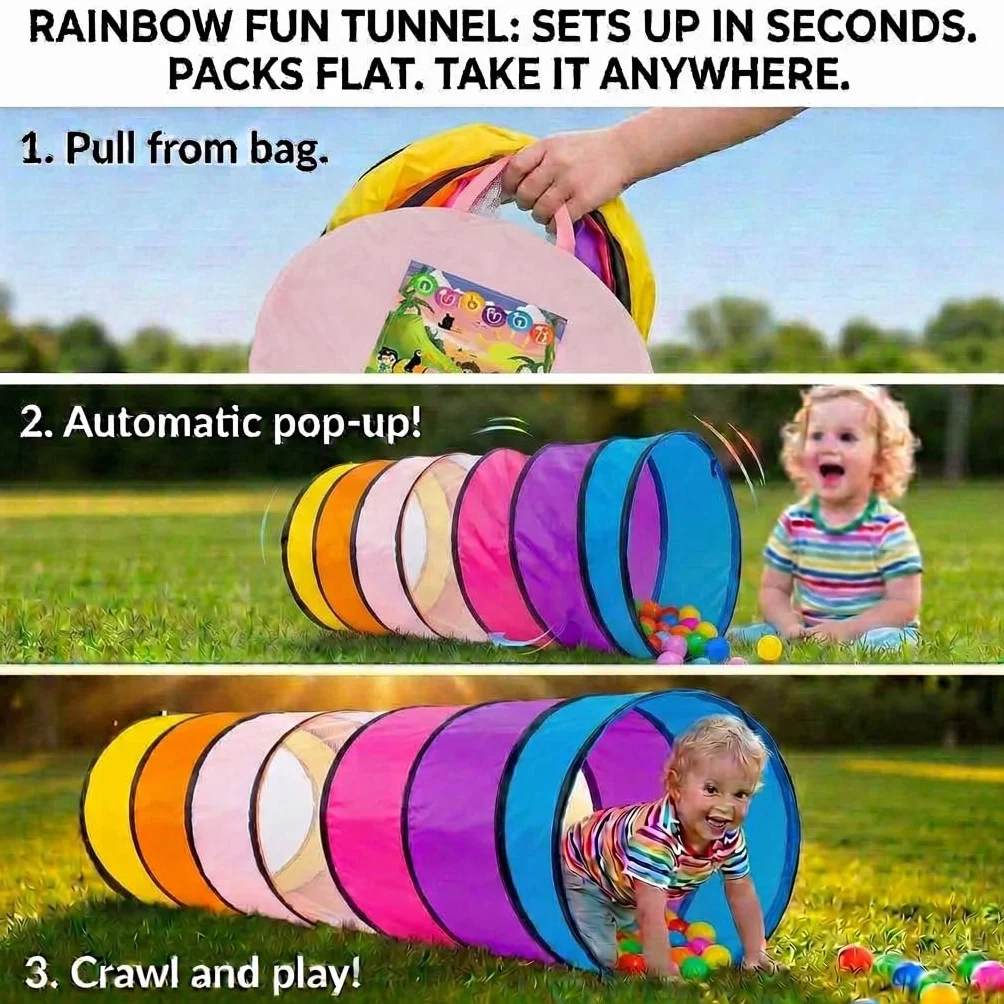 Tunel Plegable para Niños 180 cm Hawaii Sunset B