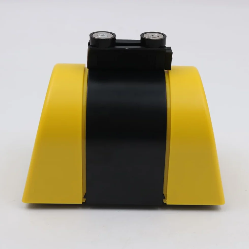 POFET Cinta de Barrera para Colas retráctil magnética de 5m, Negro/Amarillo