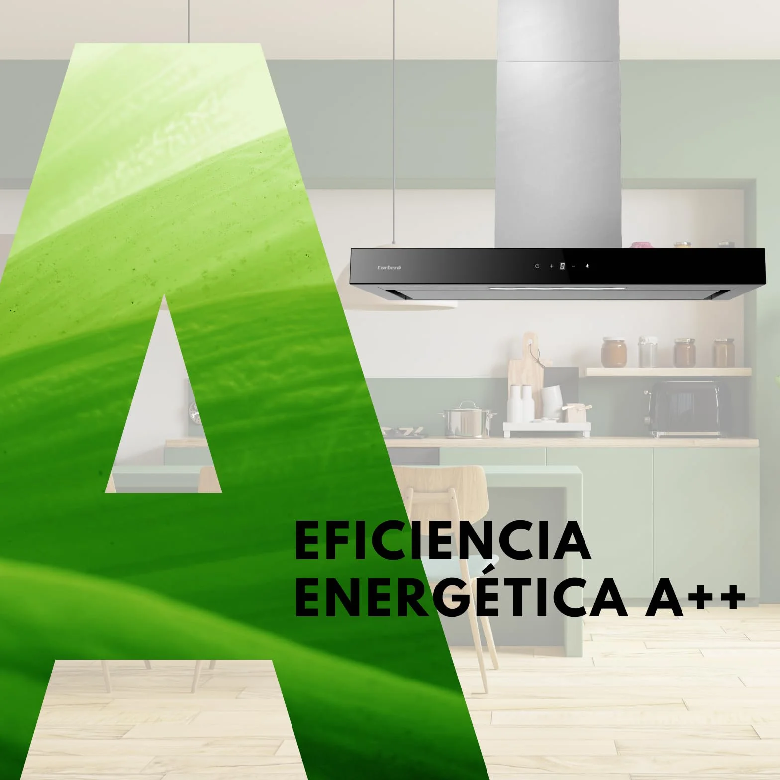 Corberó Campana Extractora Horizontal 90 cm ATHABASCA9100XB 958 m3/h 295W Acero Inoxidable