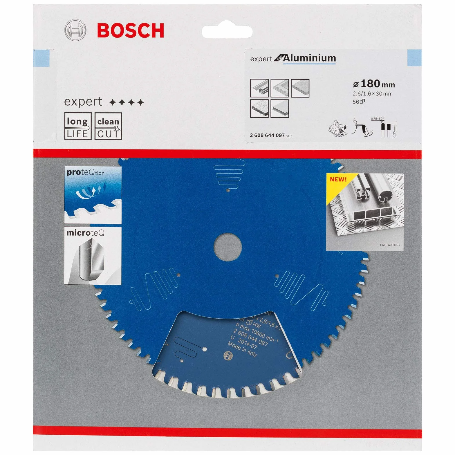 Bosch Professional Hoja de sierra circular 1x Expert for Aluminium (para aluminio, Ø 260 x 30 2,8 mm, 80 dientes, accesorios para sierras circulares)