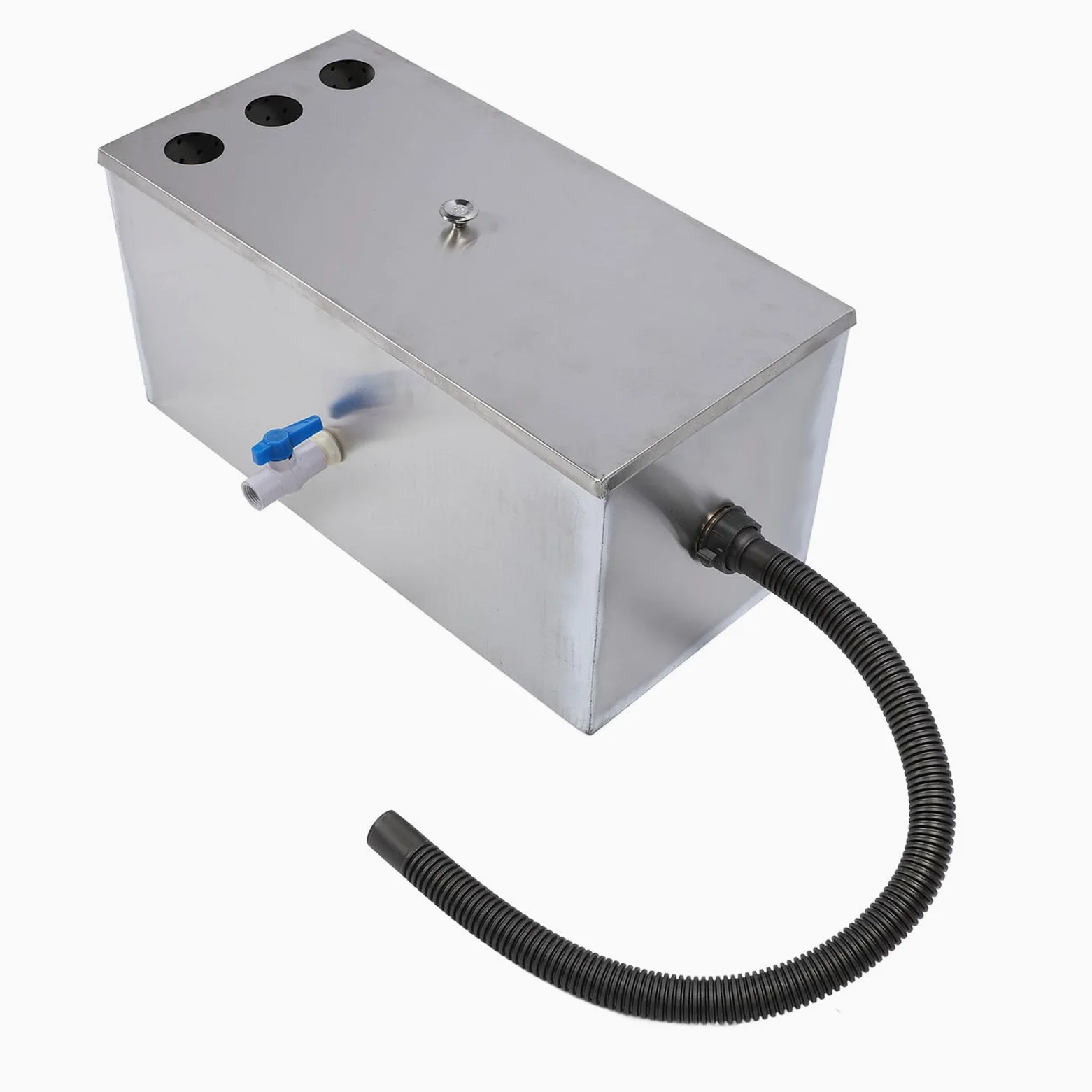 Trampa de Grasa de Acero Inoxidable de 8 Libras, Interceptor de Grasa Comercial de Alta Resistencia de 600 X 300 Mm para Restaurante de Cocina, con Gran Capacidad y Caudal de 4 GPM