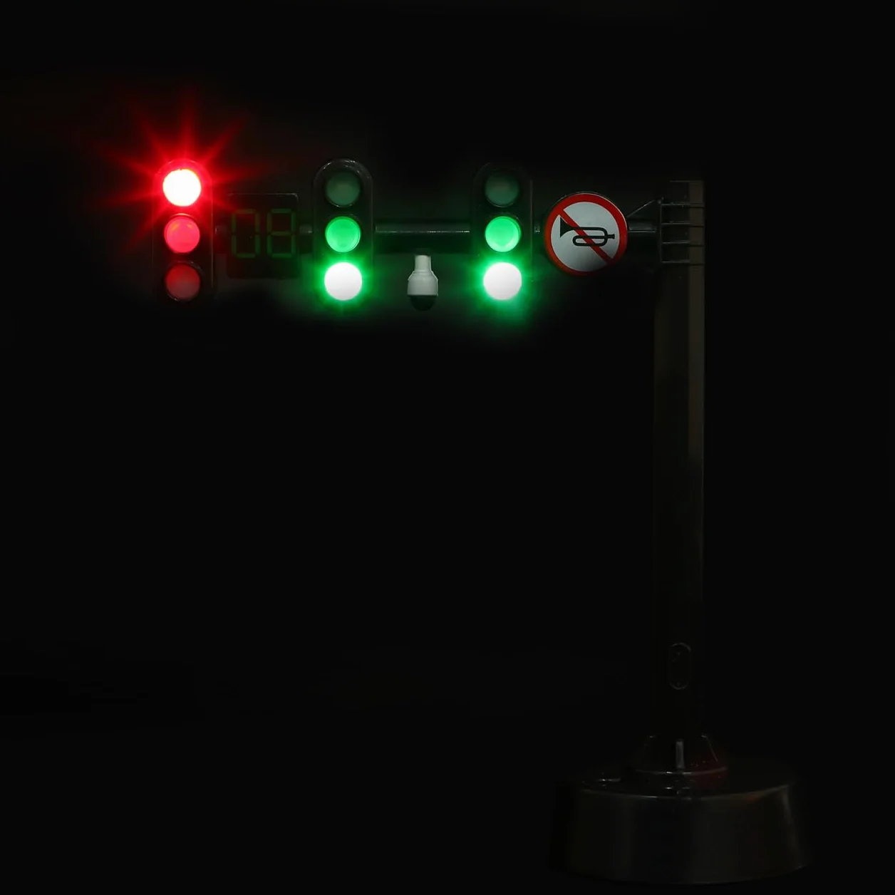 TOYANDONA Semáforo Juguete Luz Señal Tráfico para Niños con Figuras Policía Educativos