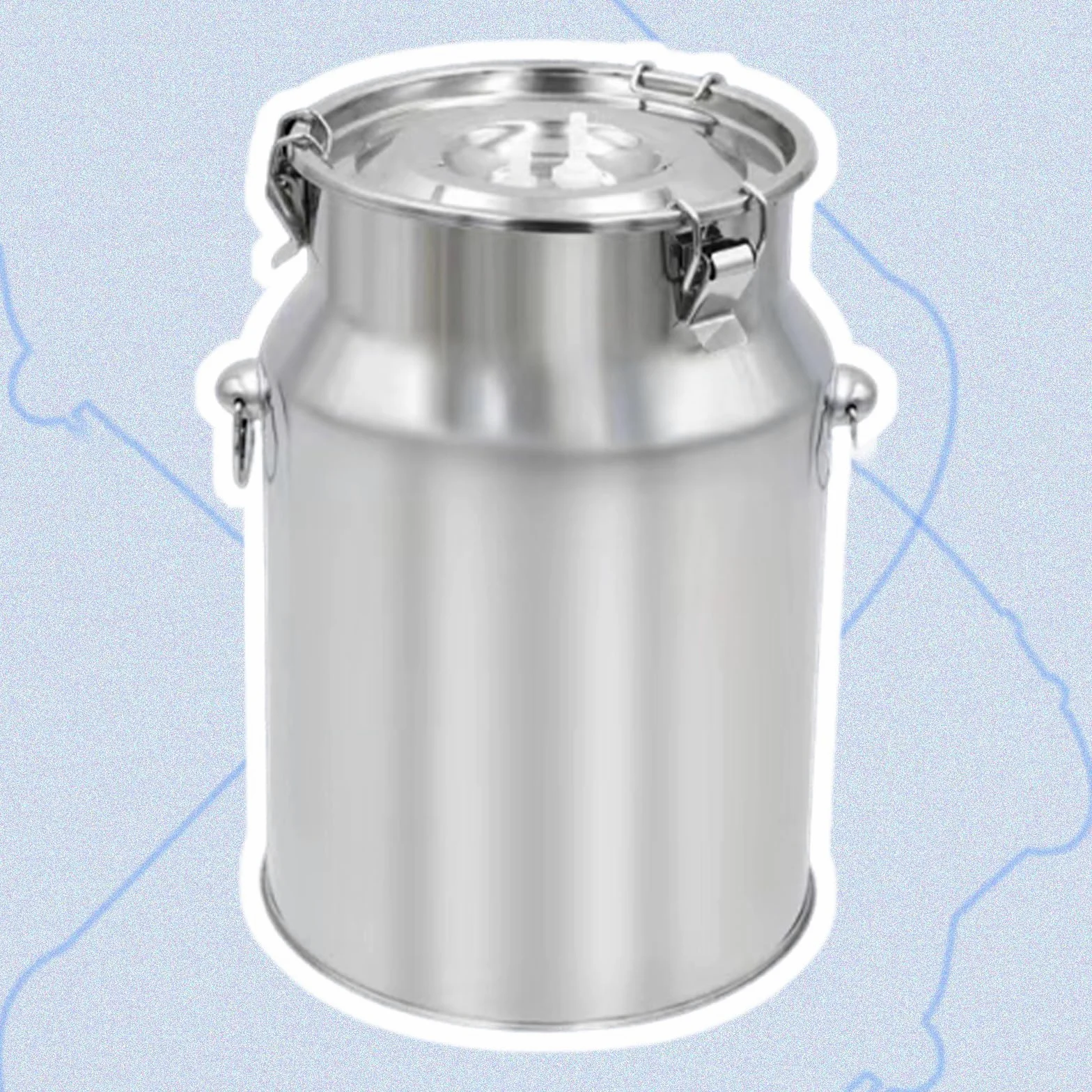 Cubo de leche de acero inoxidable de 10 L para vaca y caballos, accesorios inoxidables para ordeñadora