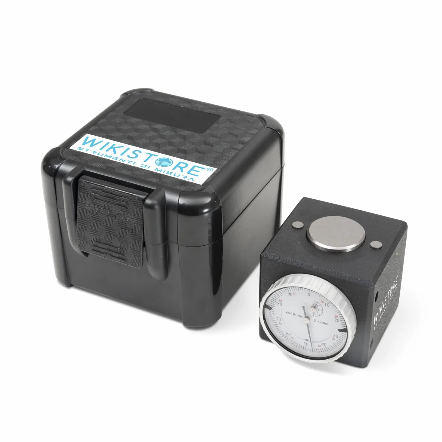 SETTER DE EL EJE Z, Comparator de precisiòn lectura 0,01 mm, Magnetico de posiciòn cero botones magnéticos, Cuerpo metàlico 50 mm lectura 0,01, Dimensiòn 10x9x10 cm