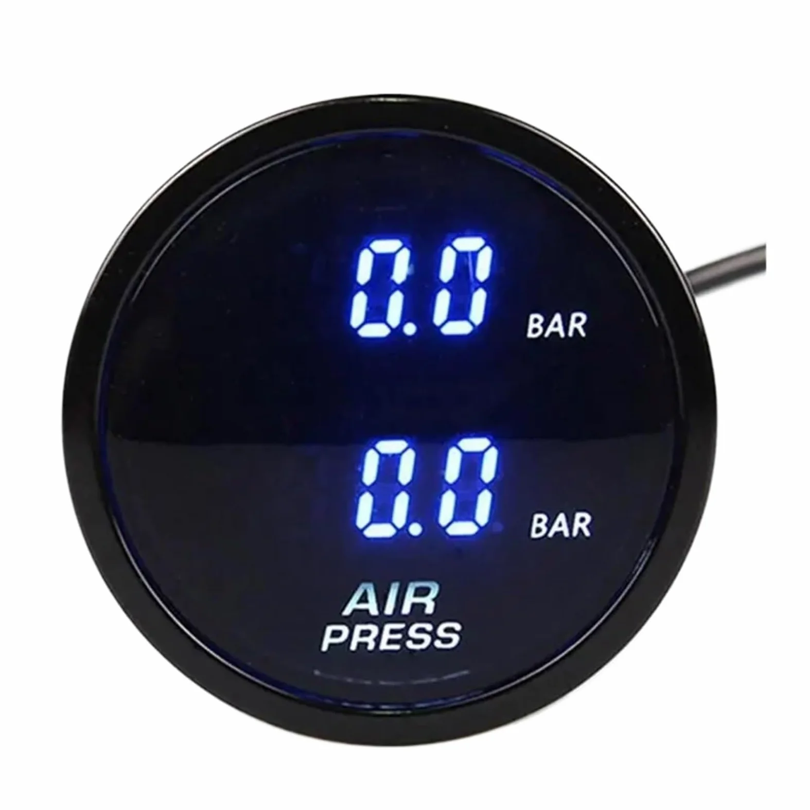 Regulador de presión, Interruptor De Presión, Indicador Aire Dual, Lectura Digital 52 Mm, Suspensión PSI Con Sensores Eléctricos,para compresor(Bar Blue)