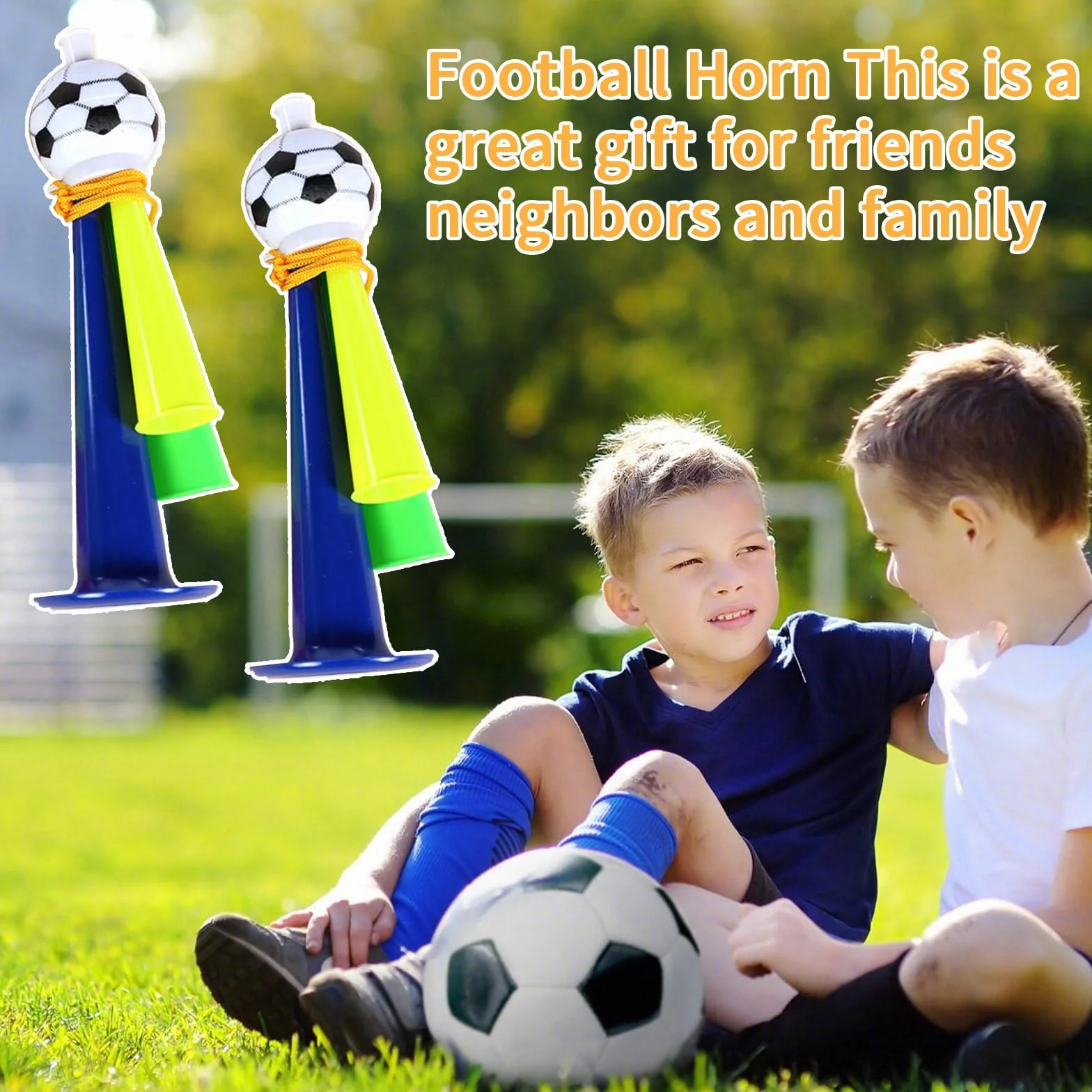 Lithyc 4 Piezas Trompeta de Fútbol, Cuerno de Estadio, Bocinas de Plástico para Fiestas Infantiles