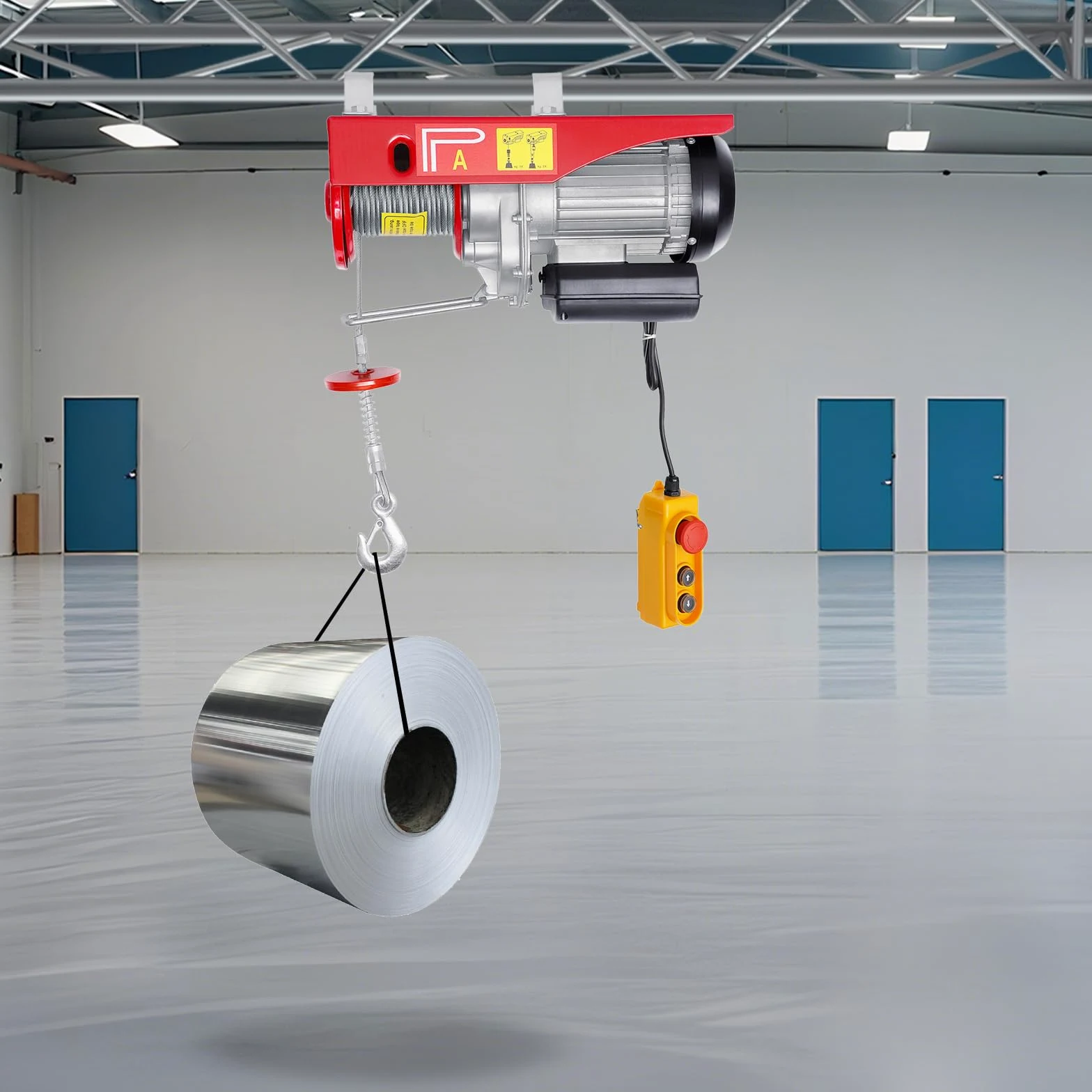 Polipastos eléctricos, 500 KG-1000 kg, cabrestante de polea, grúa, cabrestante de andamio, cabrestante de grúa, garaje, rotación de cable de 220 V 1600 W para fábricas, almacenes, construcción de