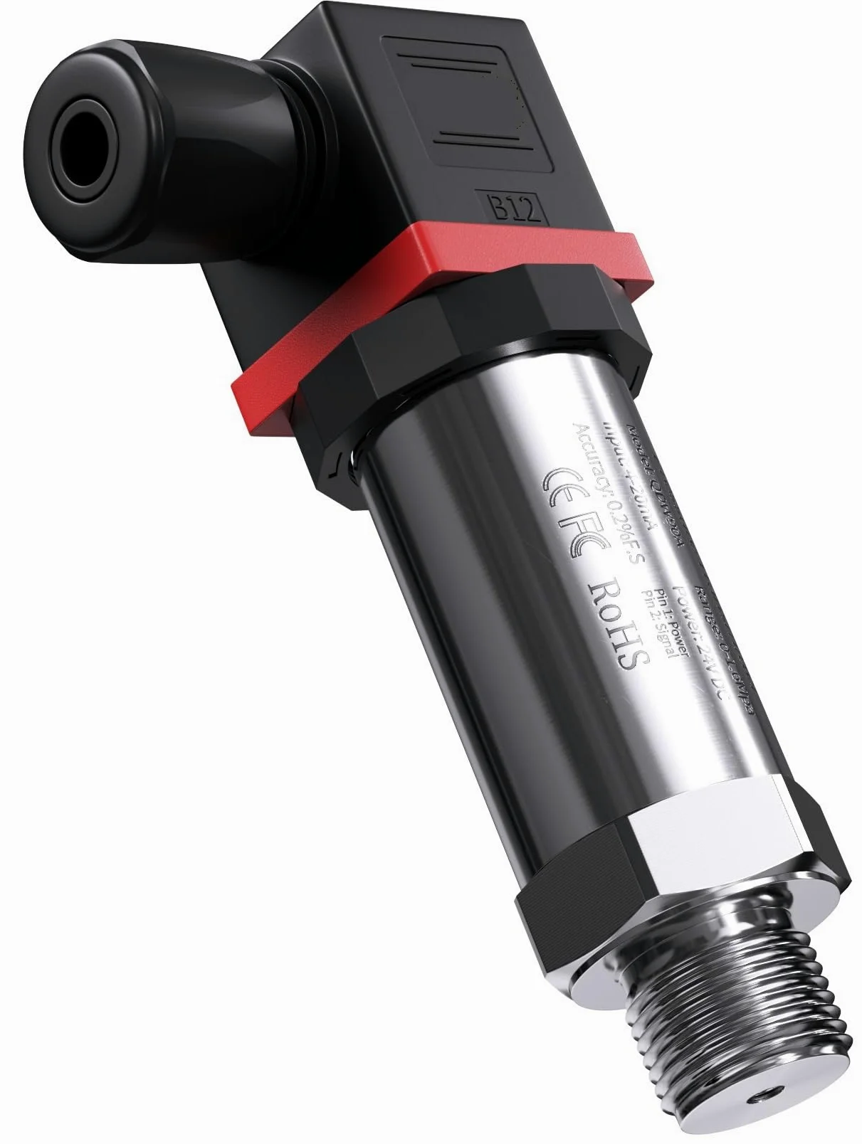 Transmisor de presión 4 20ma 0-10V Sensor de presión G1/4" 12-36V 0-1bar 10bar 60bar a 4-20mA 0-10V Transmisor de presión RS485(0-10v output,0-0.1Mpa)