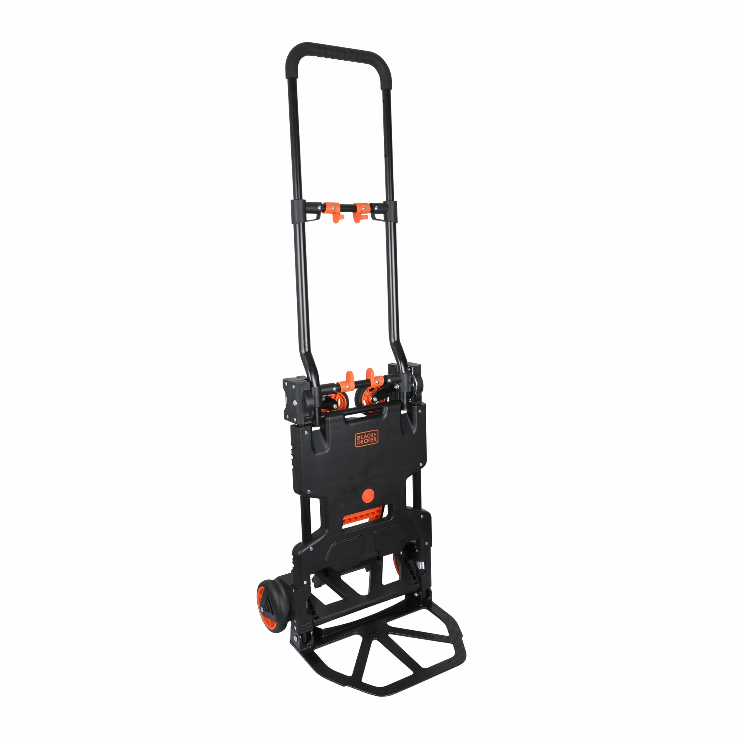 Black+Decker 2-en-1 Carro y Caretilla Plegable - Carretilla de Carga MAX. 55KG - Caretilla de Mano MAX. 120KG - Carro Plataforma con Ruedas Robustas - Plástico/Acero