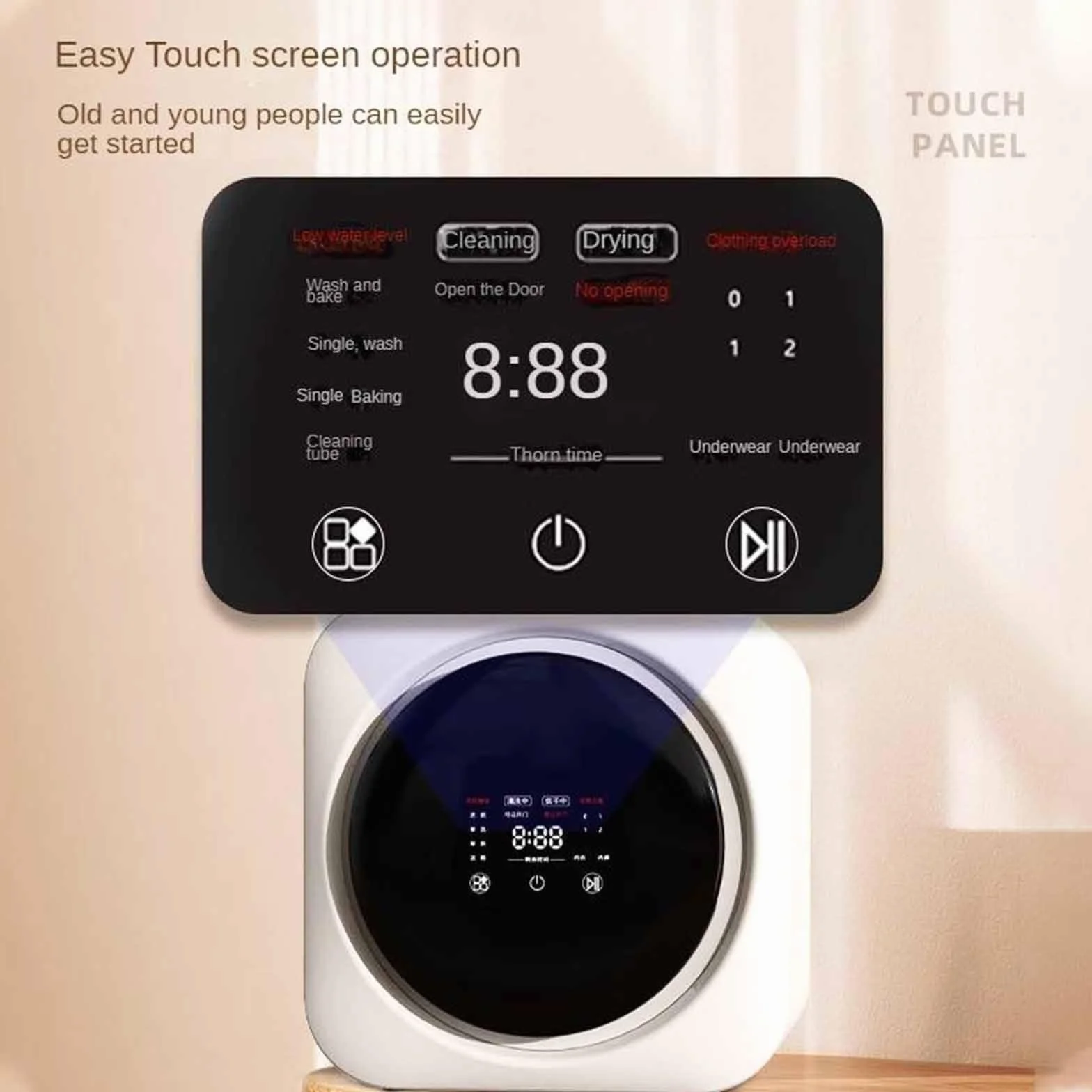 Mini Lavadora Y Secadora De 3,5 L, Automática, De Pared, para Baño, Cocina, Apartamentos