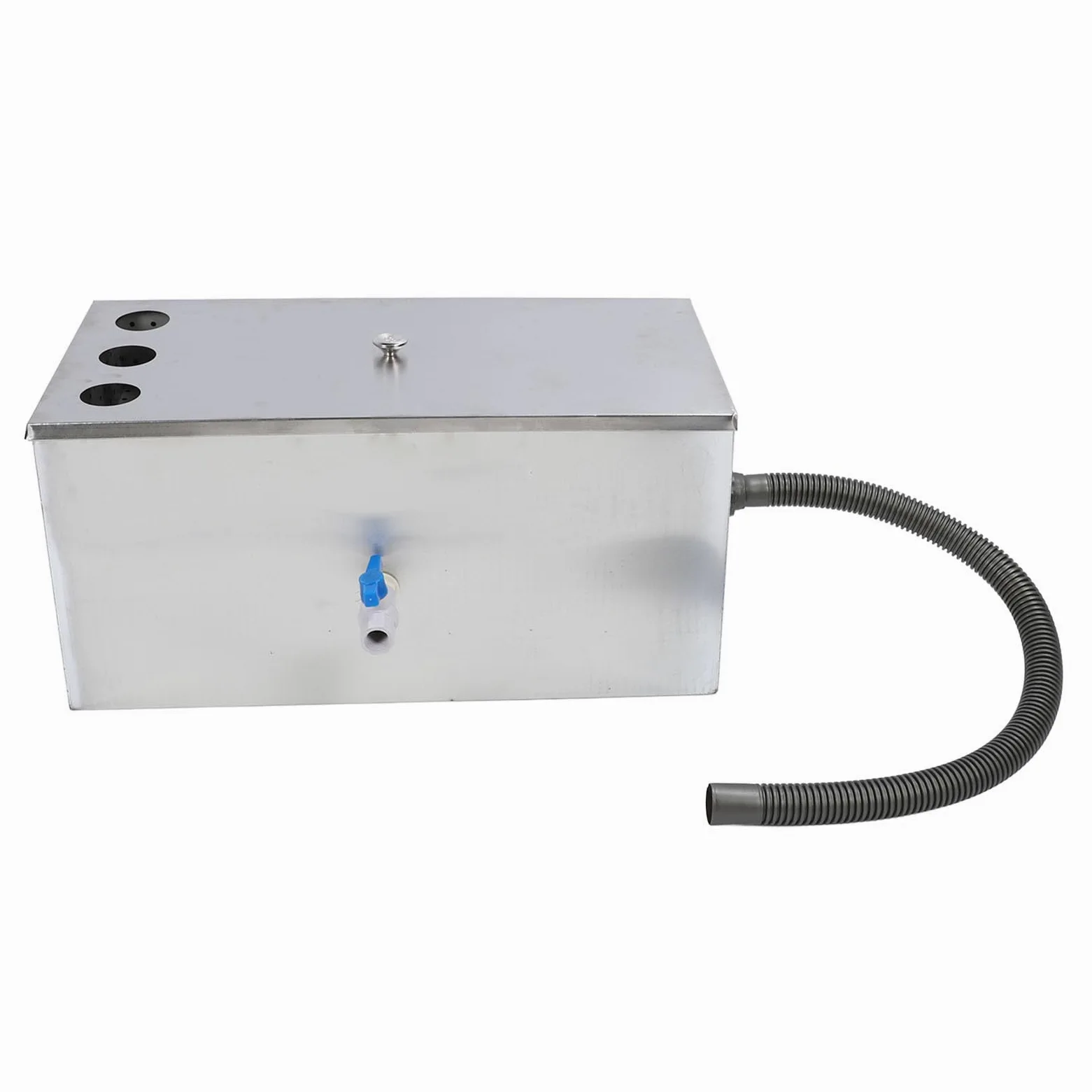 Trampa de Grasa de Acero Inoxidable de 8 Libras, Interceptor de Grasa Comercial de Alta Resistencia de 600 X 300 Mm para Restaurante de Cocina, con Gran Capacidad y Caudal de 4 GPM