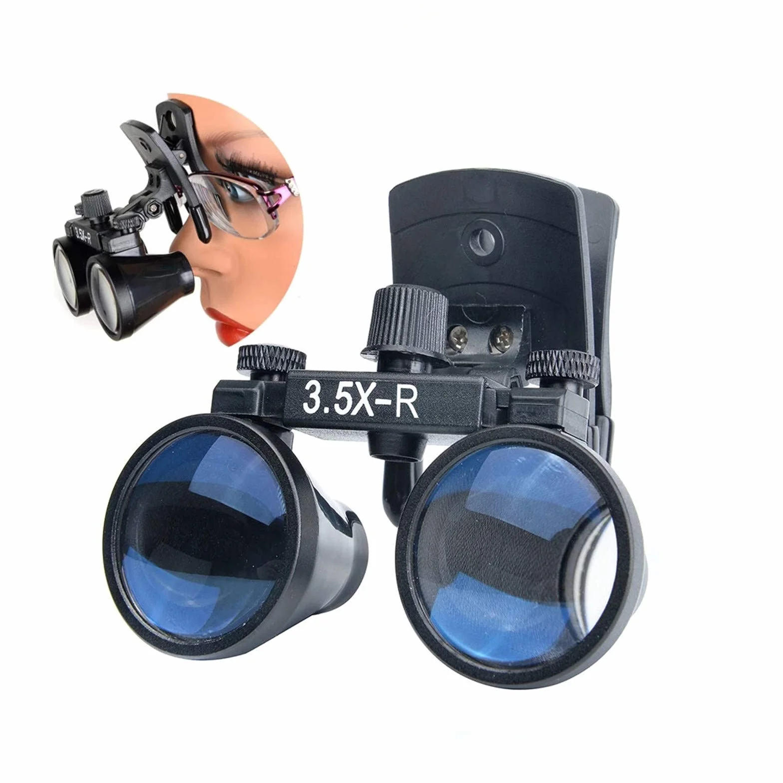 Lupa portátil con clip 3,5X-R para binoculares, lentes ópticos quirúrgicos DY-110