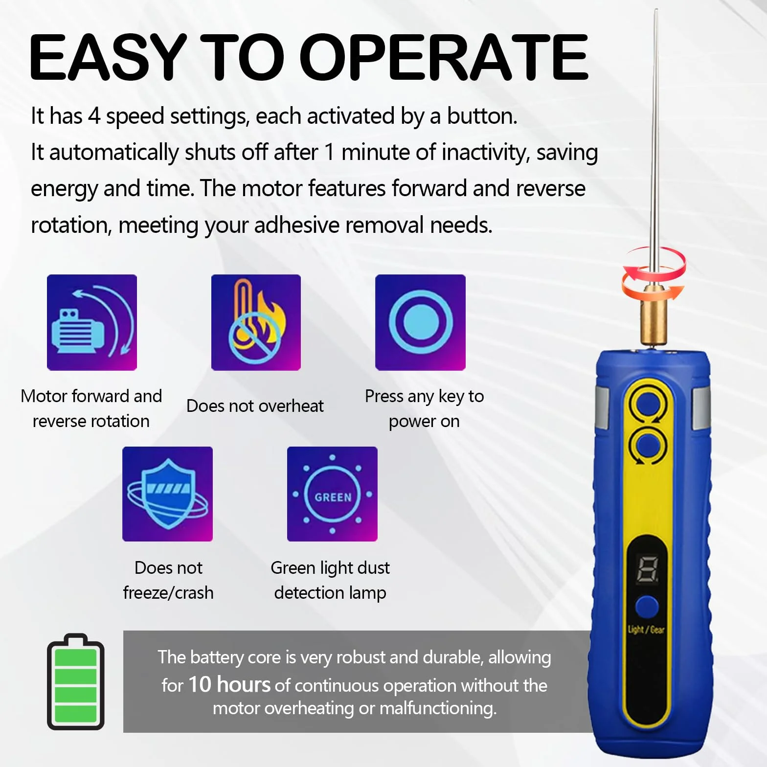 Herramienta de Eliminación de Pegamento Eléctrico 4 Niveles Máquina de Limpieza 20 en 1 Kit
